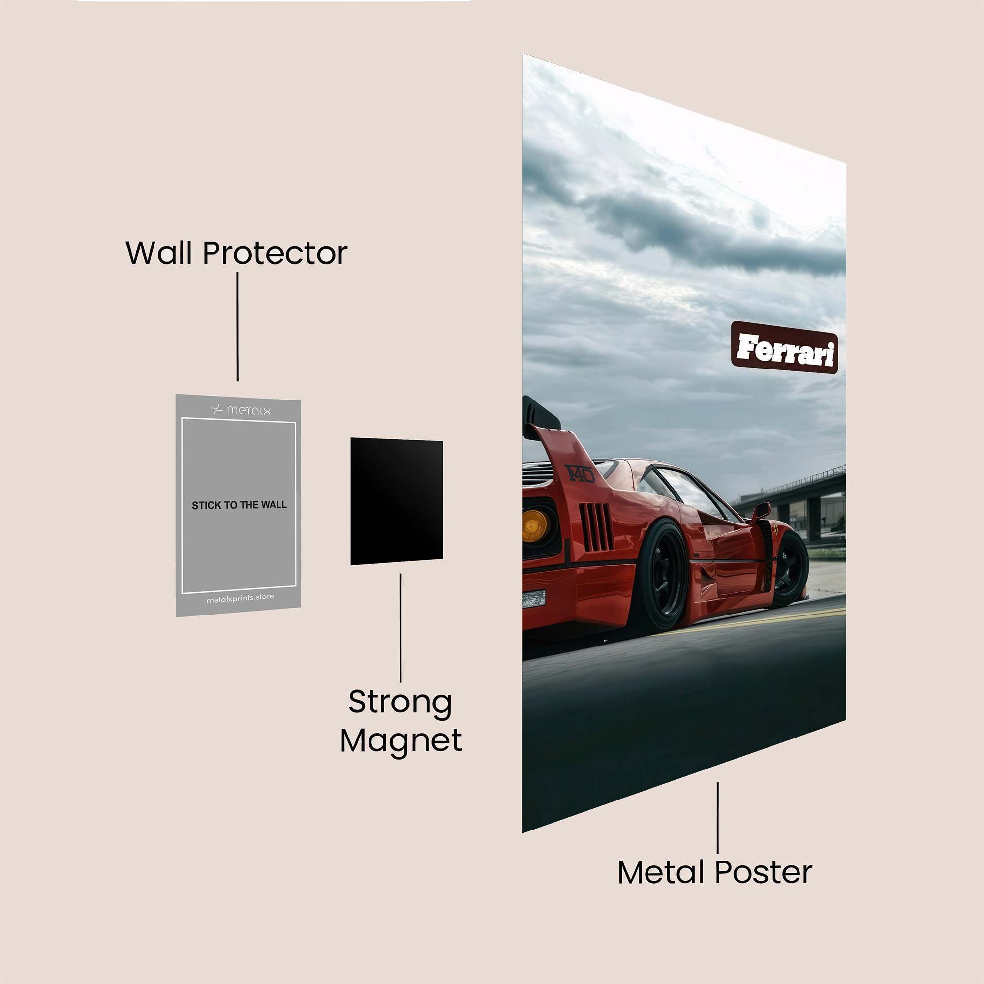 Ferrari Fervor Safe Wall Magnetic / M
