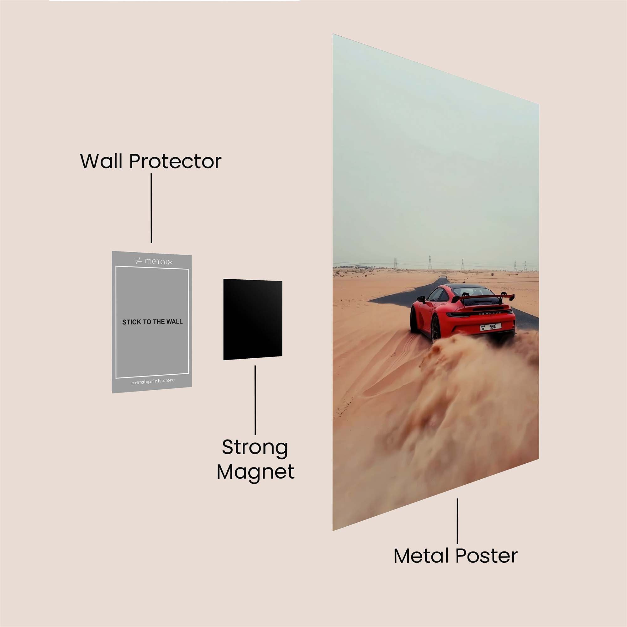 Porsche Dunes Safe Wall Magnetic / M