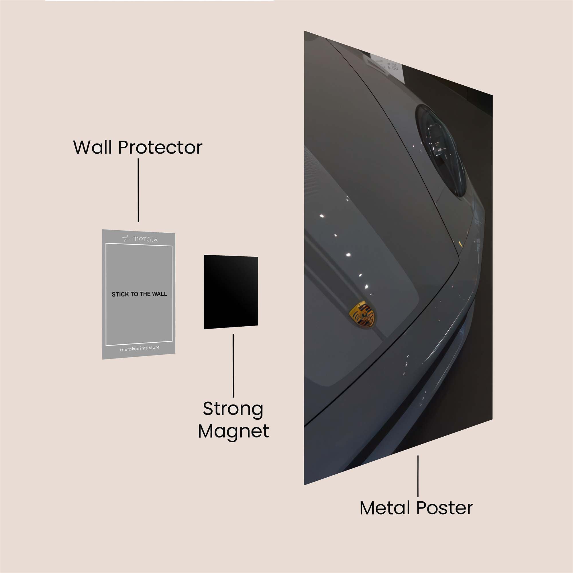 Porsche Sleek Safe Wall Magnetic / M