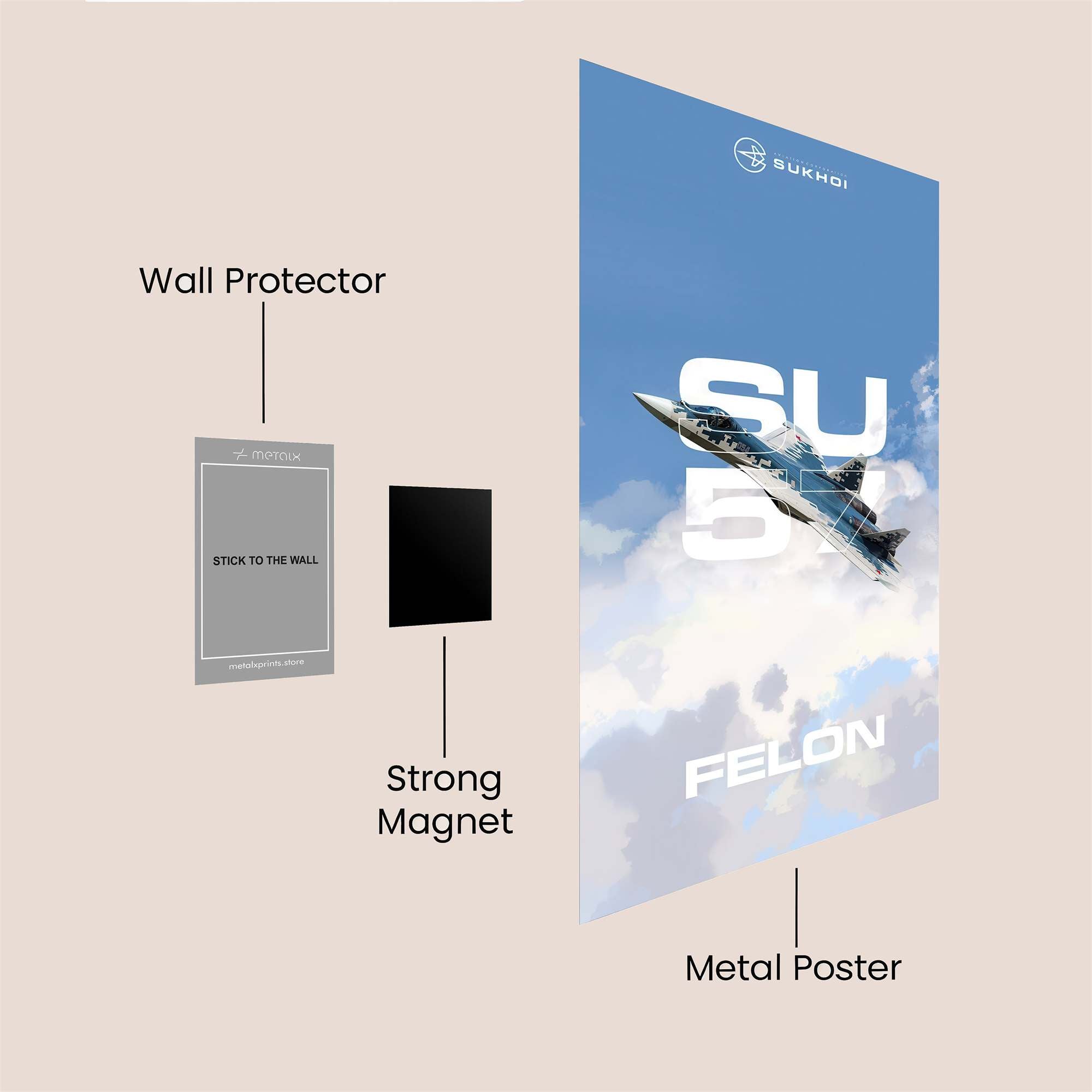 Su-57 Majestic Safe Wall Magnetic / M