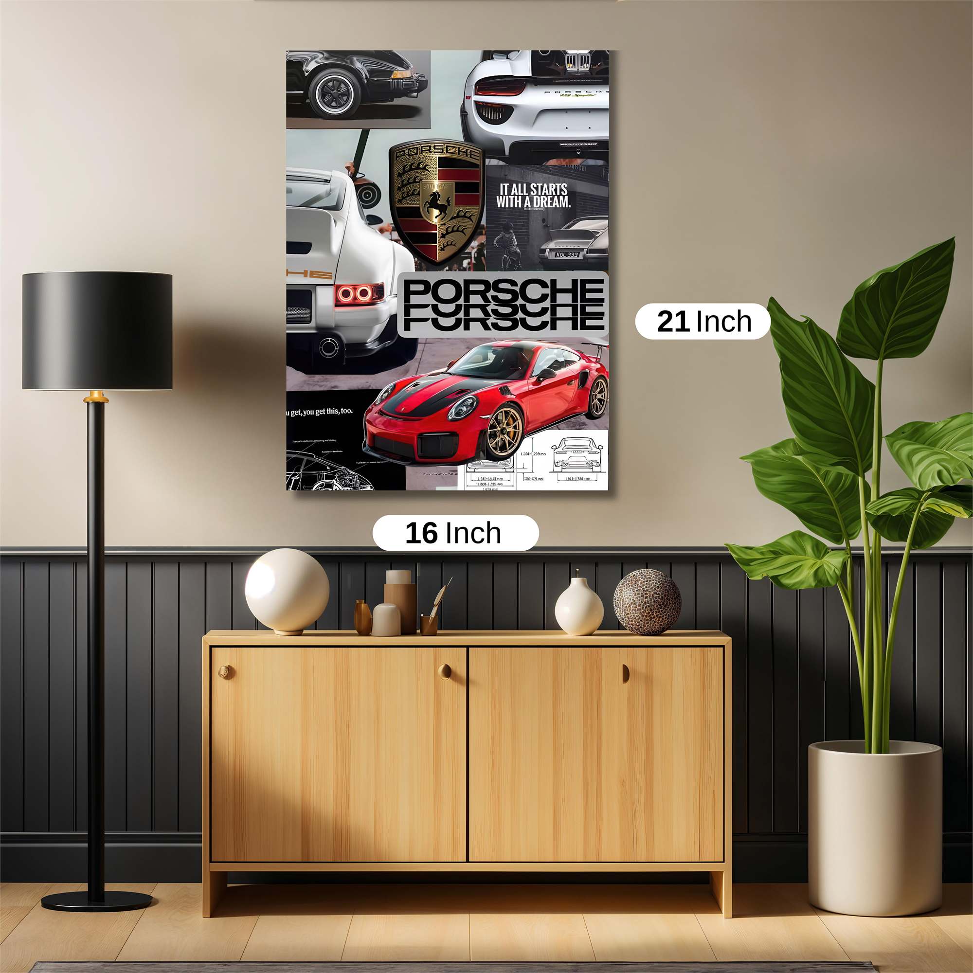 Porsche Passion Safe Wall Magnetic / M