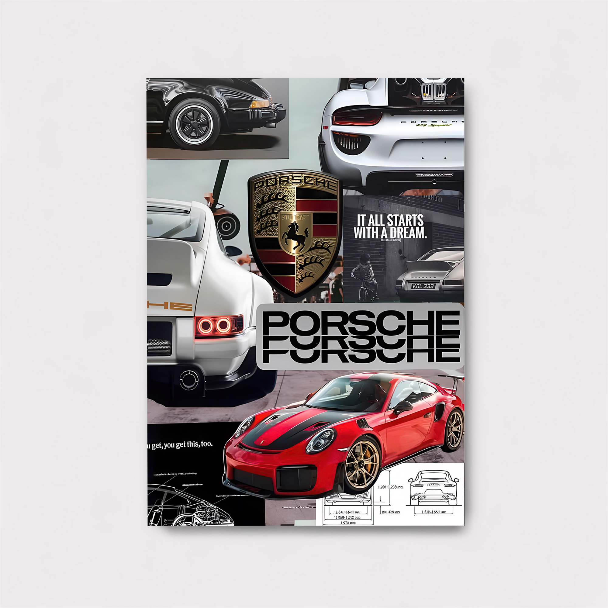 Porsche Passion Safe Wall Magnetic / M
