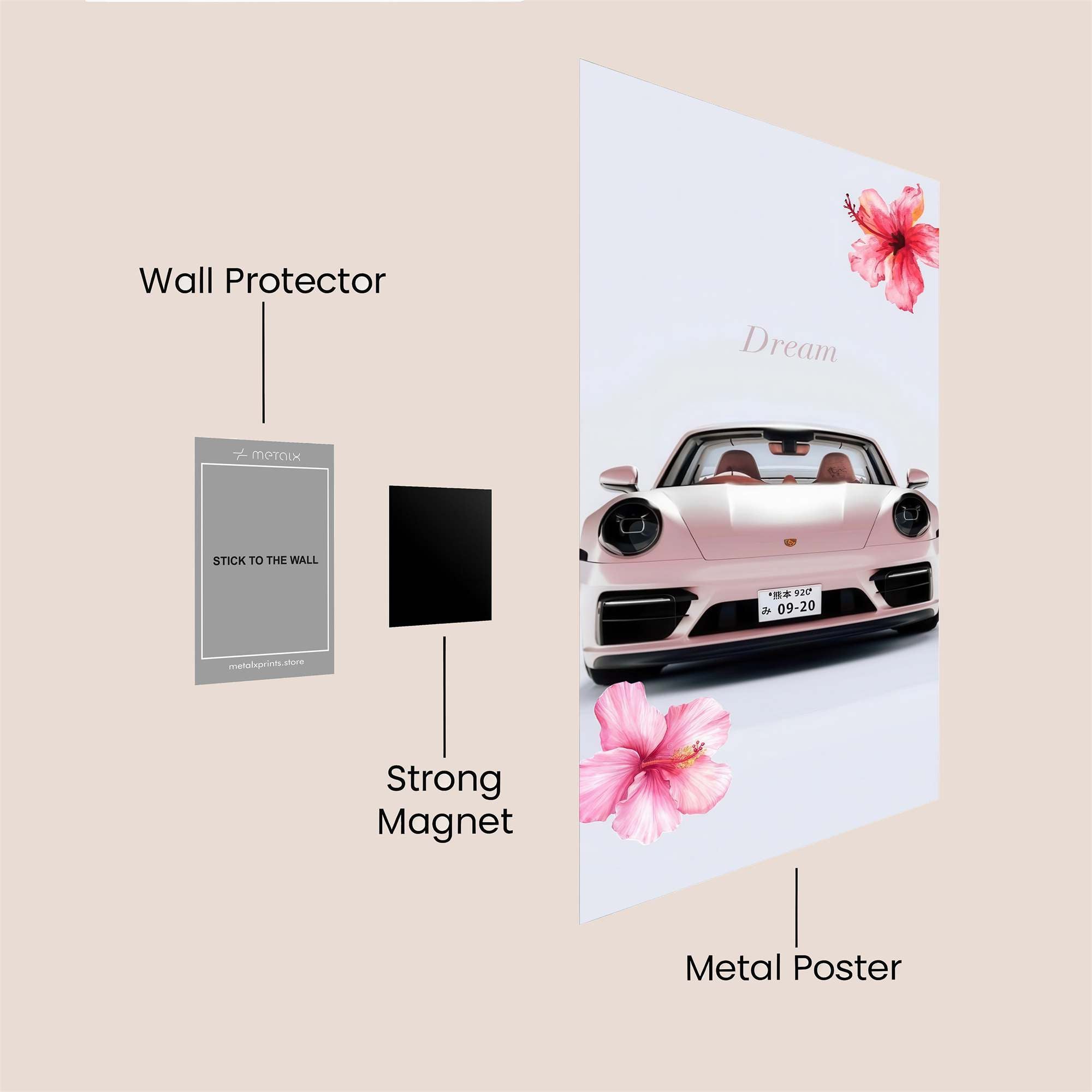 Porsche Dream Safe Wall Magnetic / M