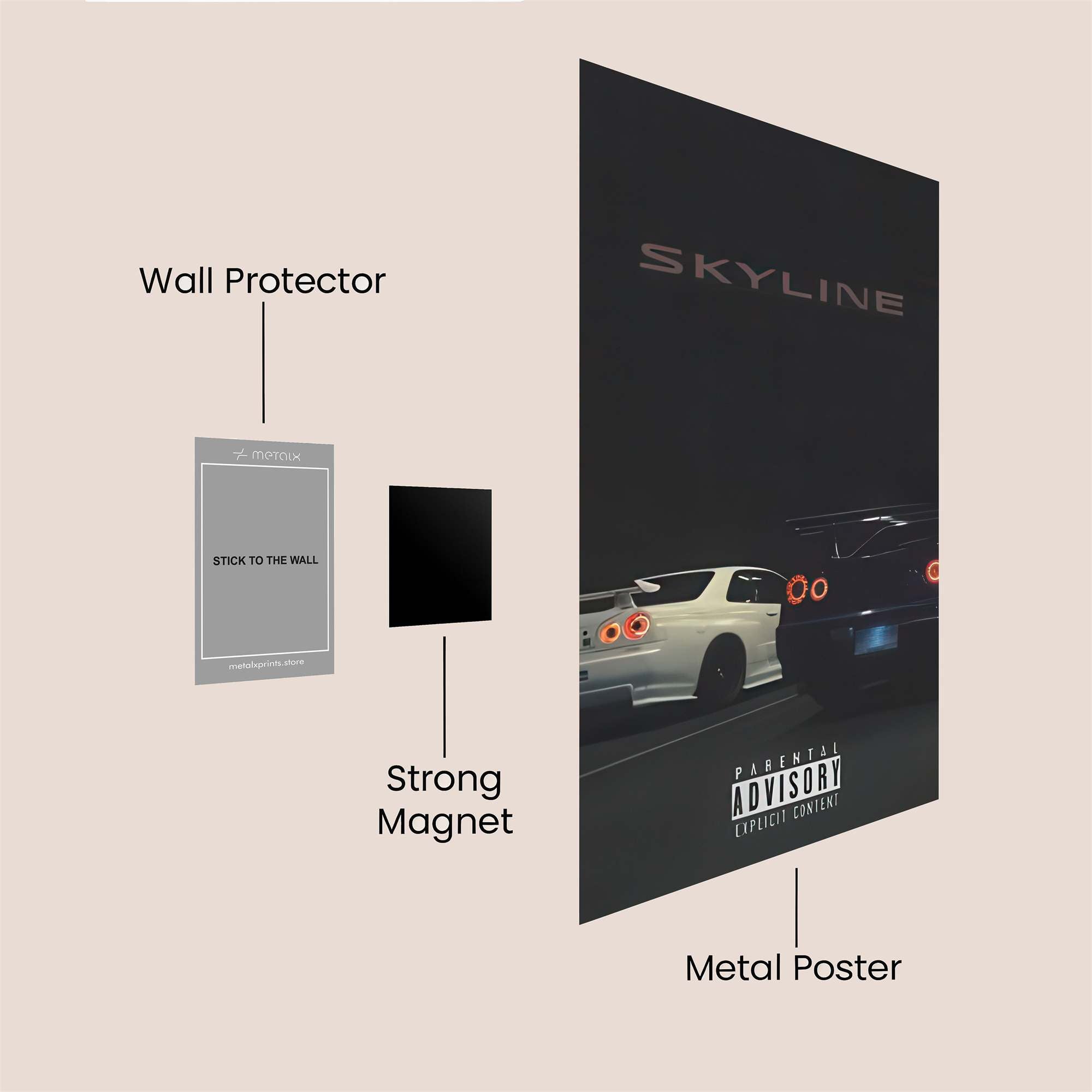 Skyline Serenity Safe Wall Magnetic / M
