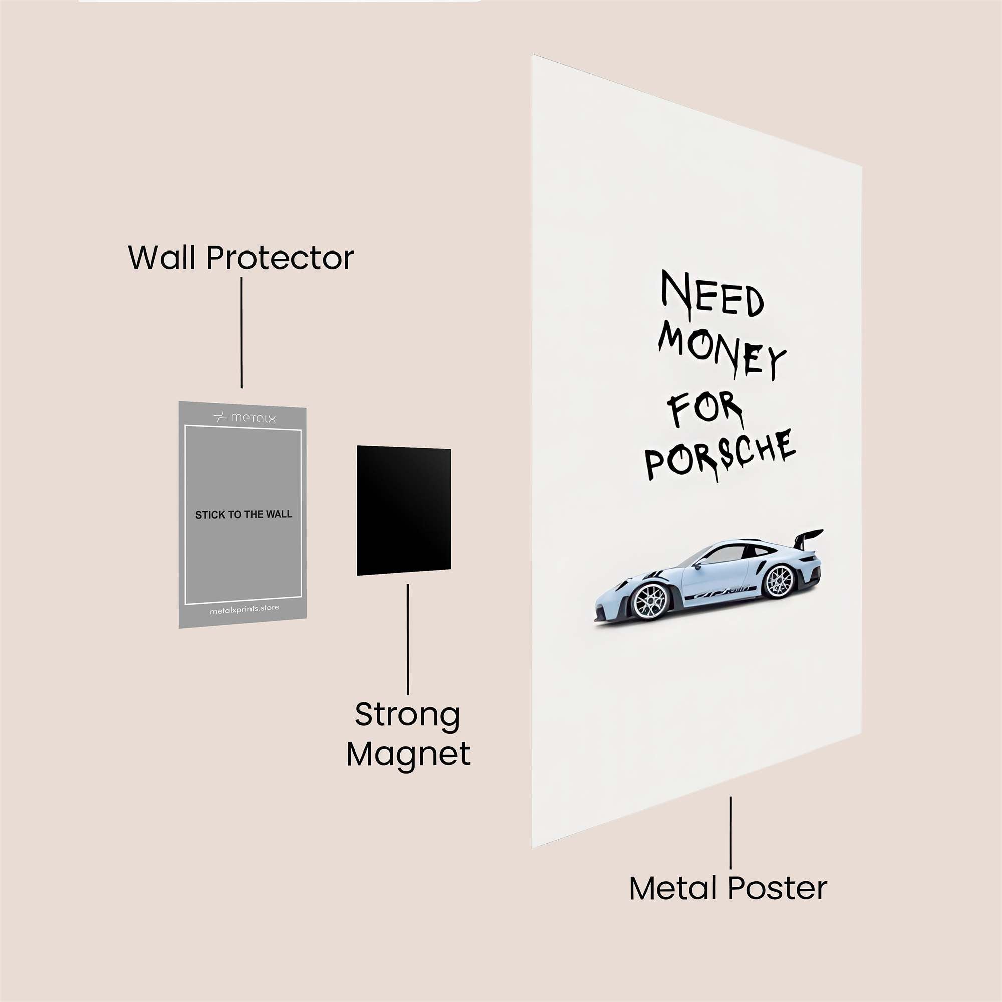 Porsche Desire Safe Wall Magnetic / M