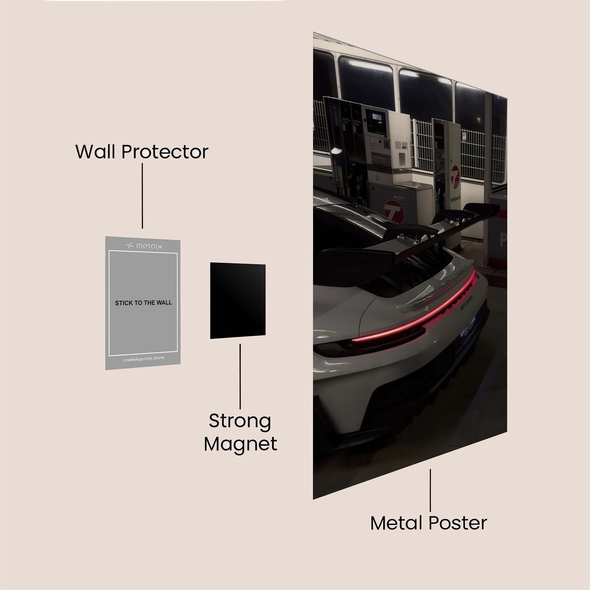 Porsche Elegant Safe Wall Magnetic / M
