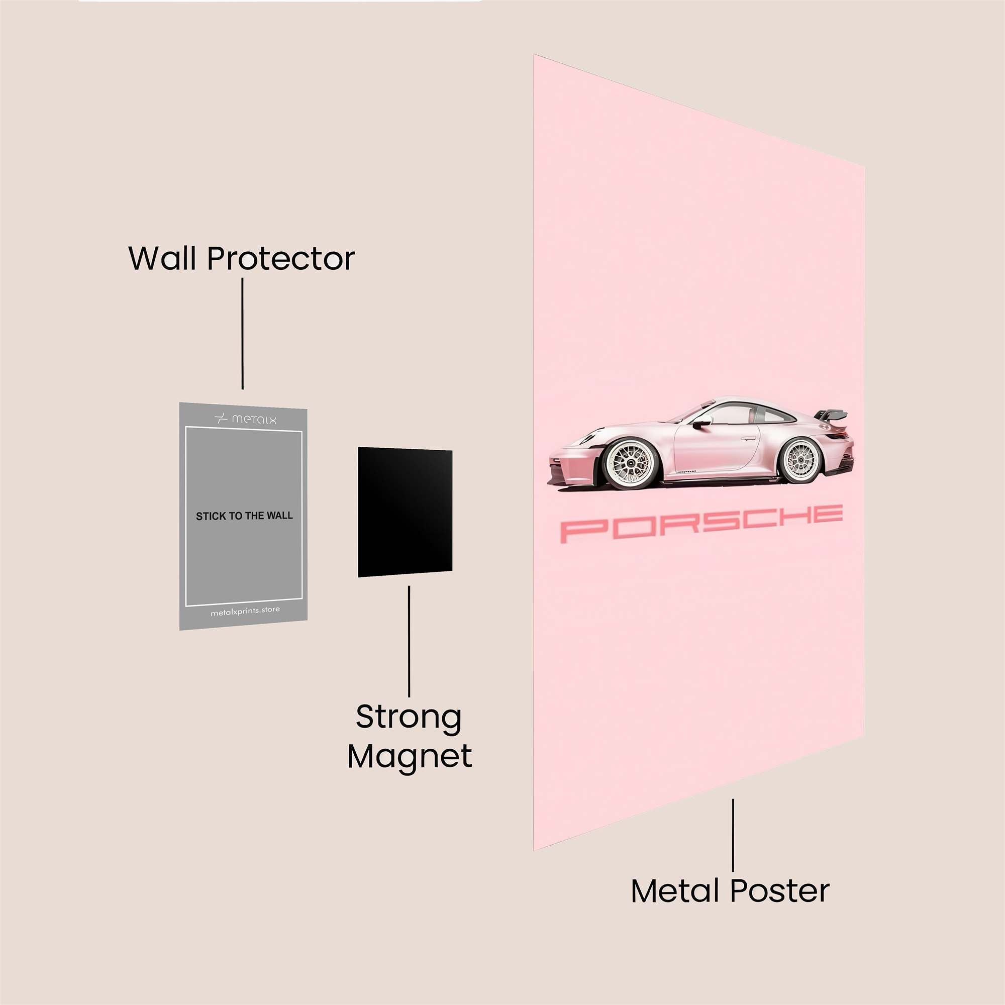 Porsche Serenity Safe Wall Magnetic / M