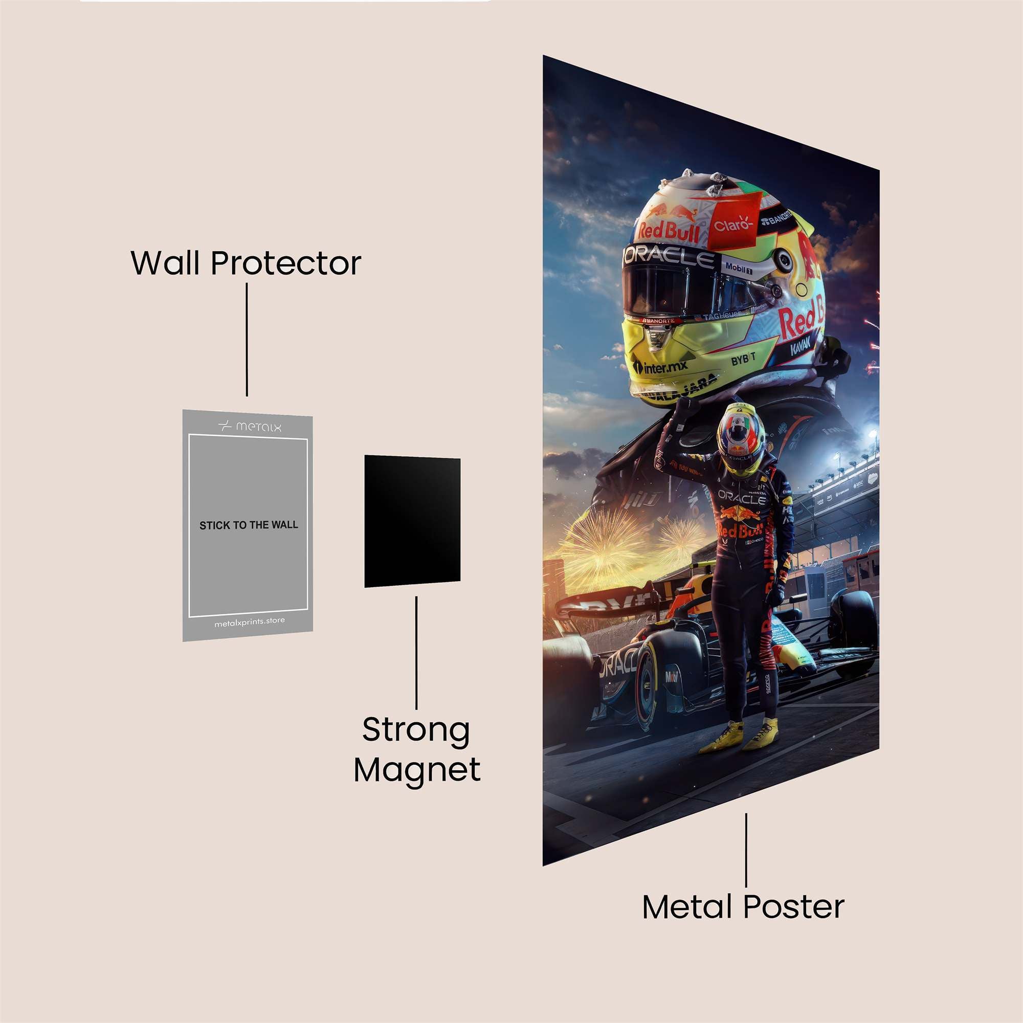 Verstappen Triumphant Safe Wall Magnetic / M