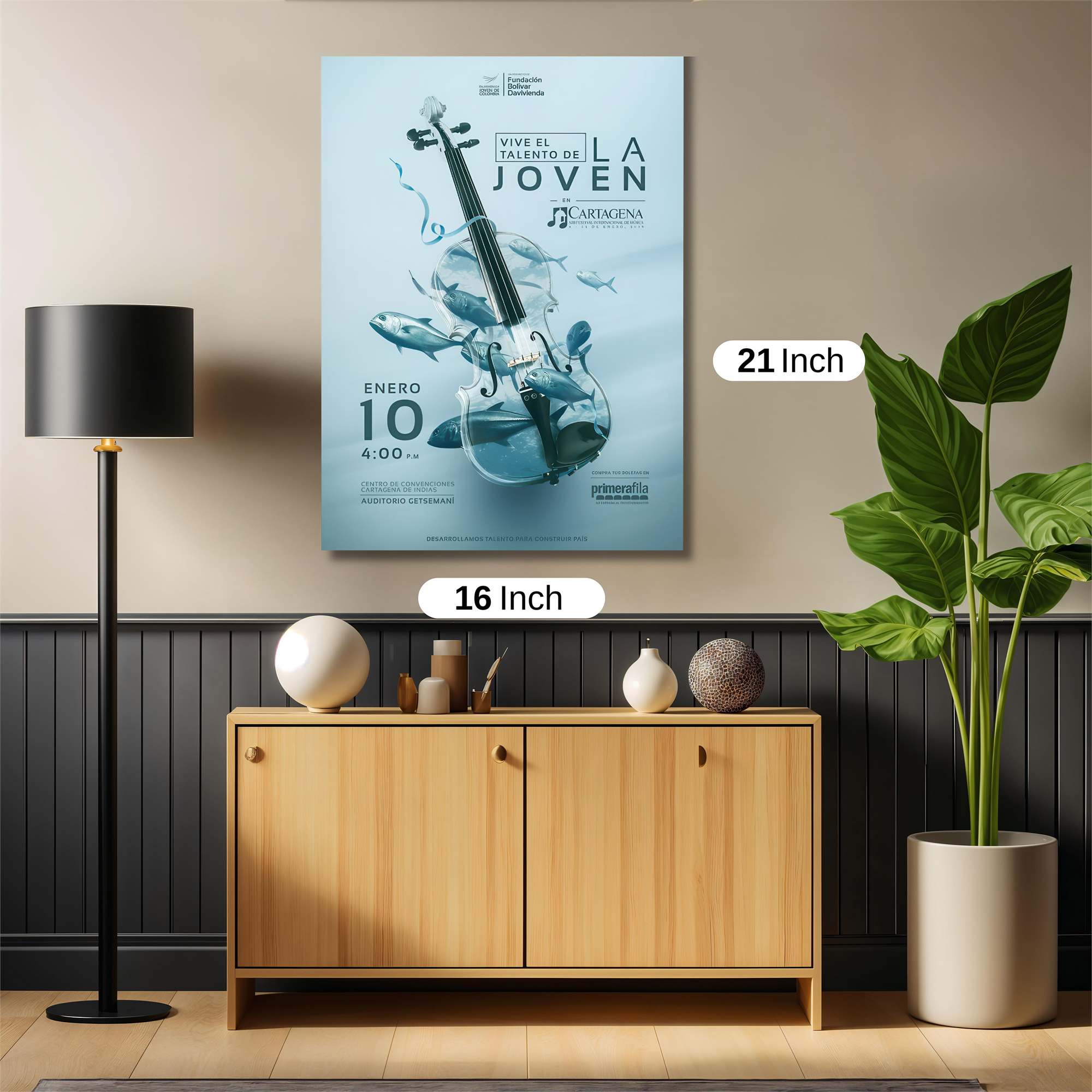 Fish Fiddle Safe Wall Magnetic / M