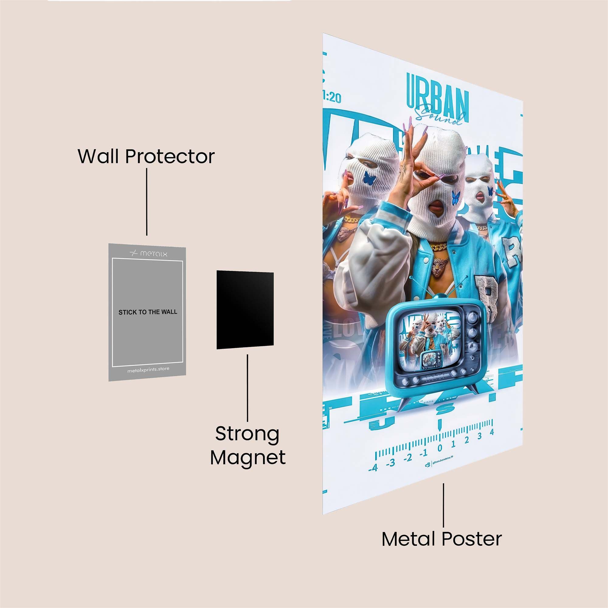 Urban Rebellion Safe Wall Magnetic / M