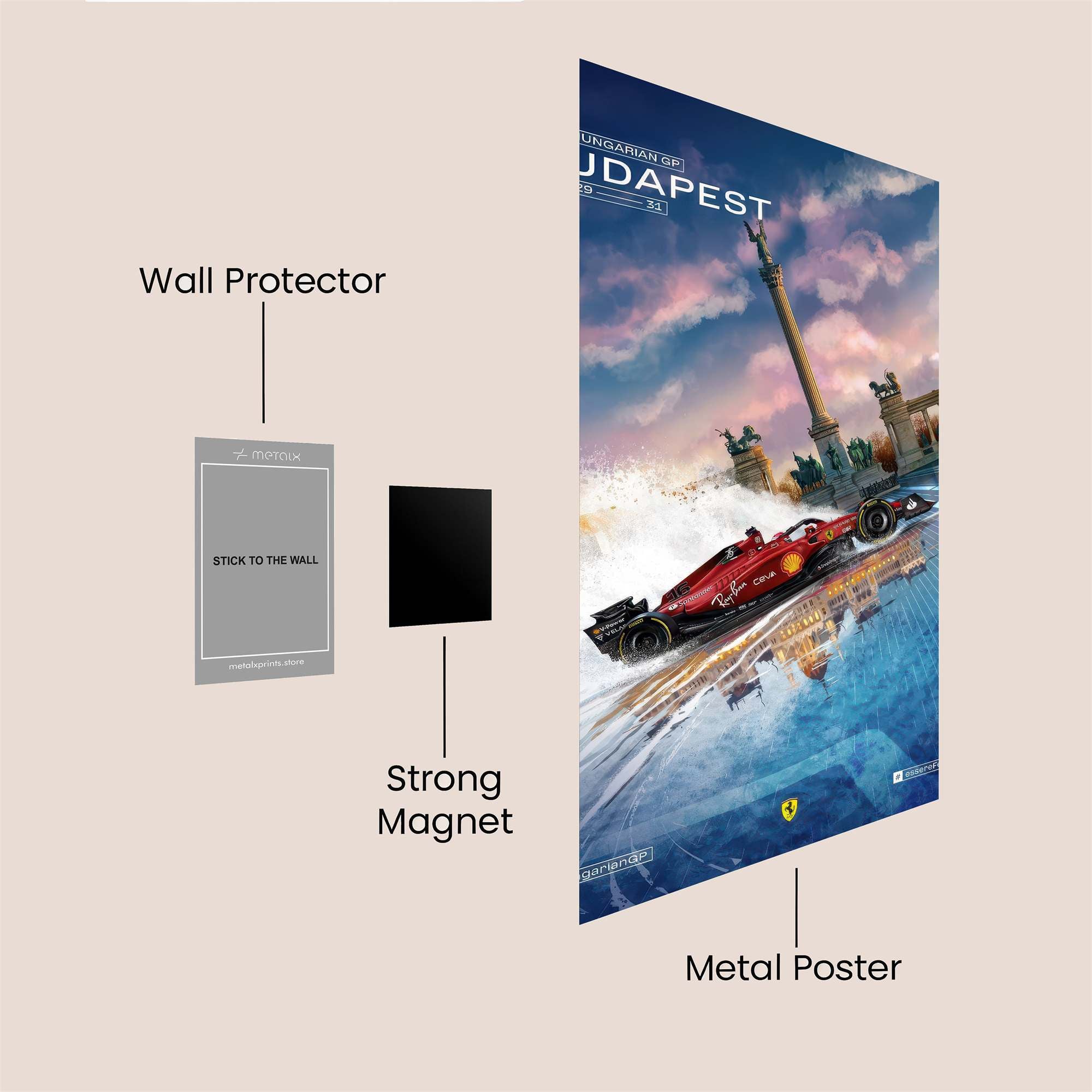 Budapest Blaze Safe Wall Magnetic / M