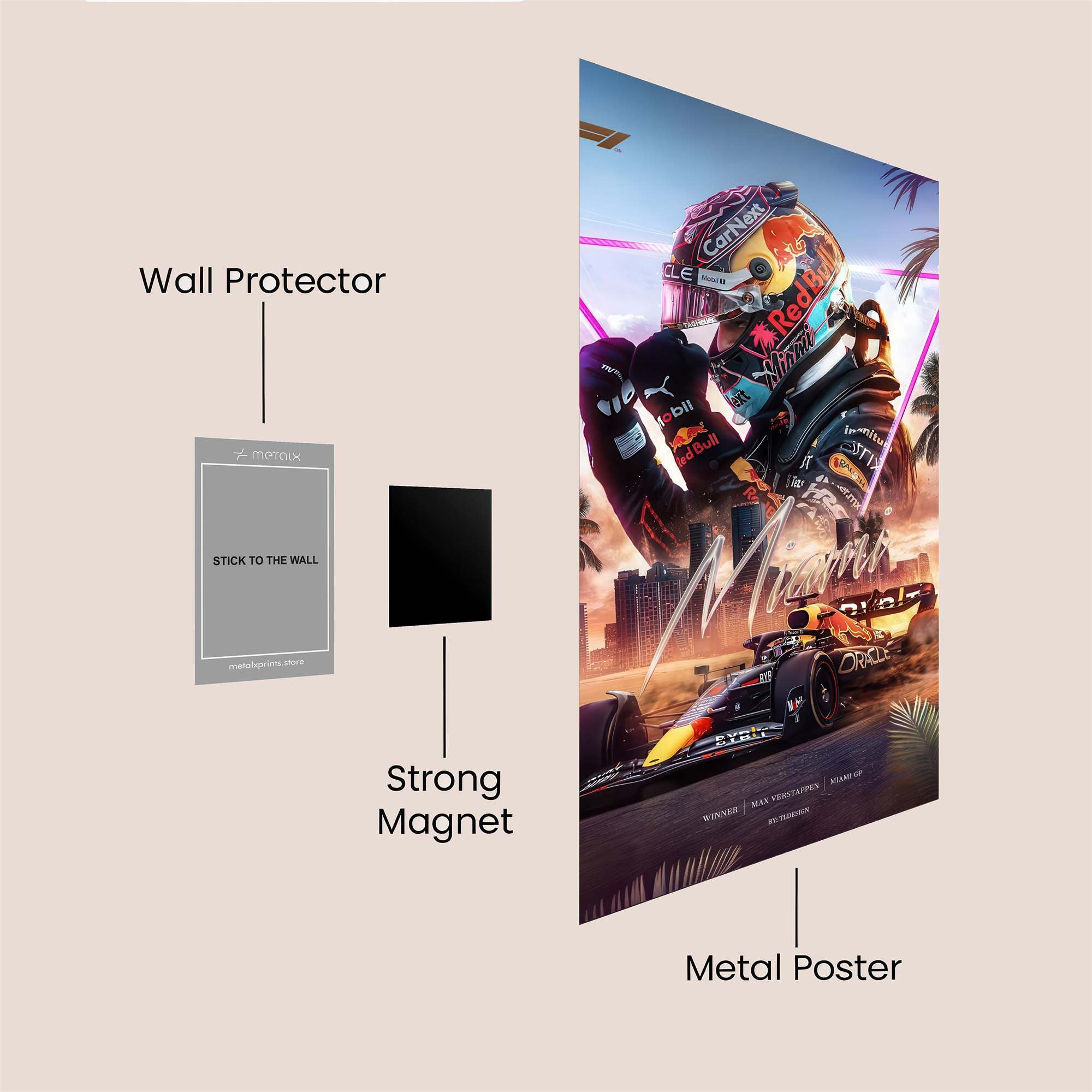 Verstappen Vibrant Safe Wall Magnetic / M