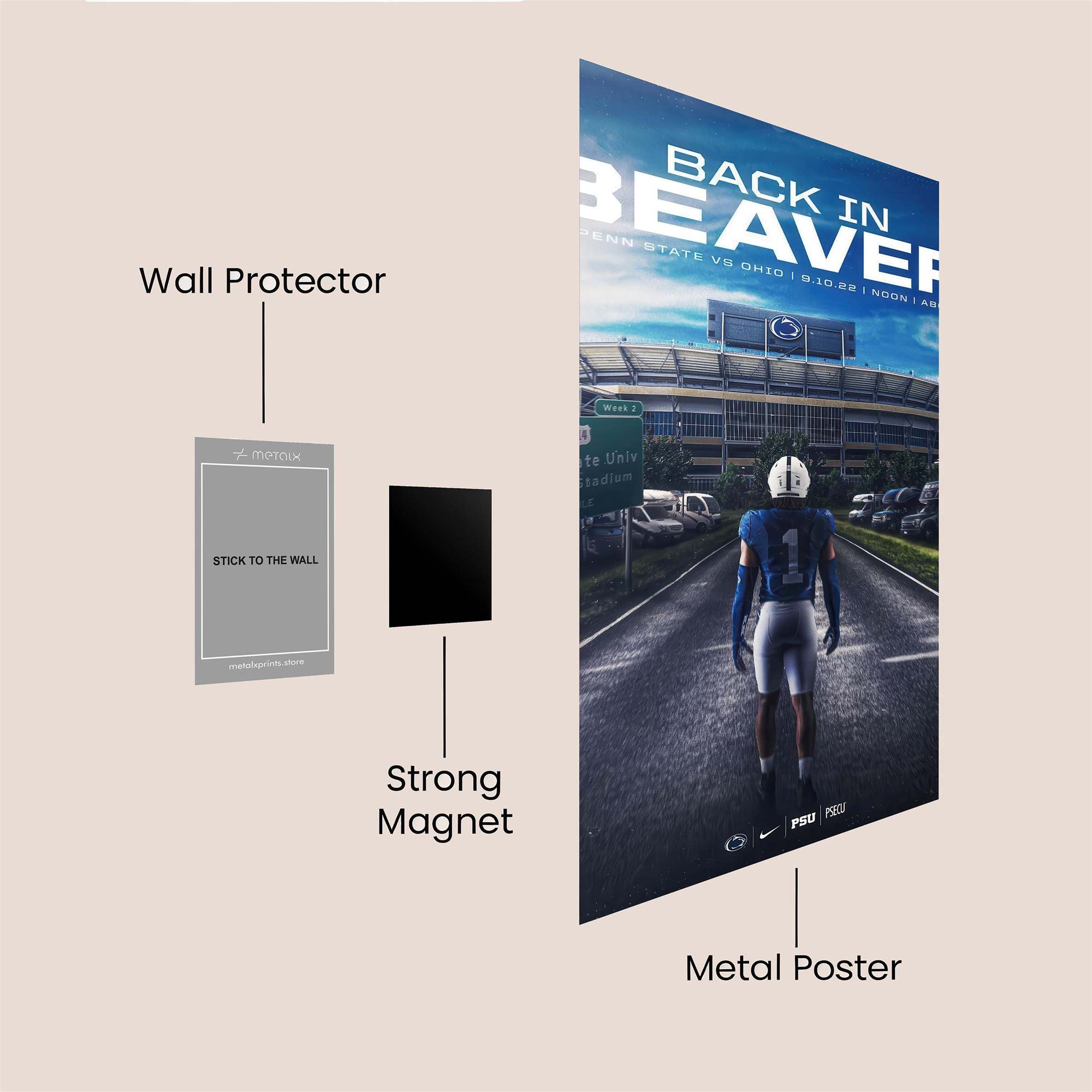 Beaver Triumphant Safe Wall Magnetic / M