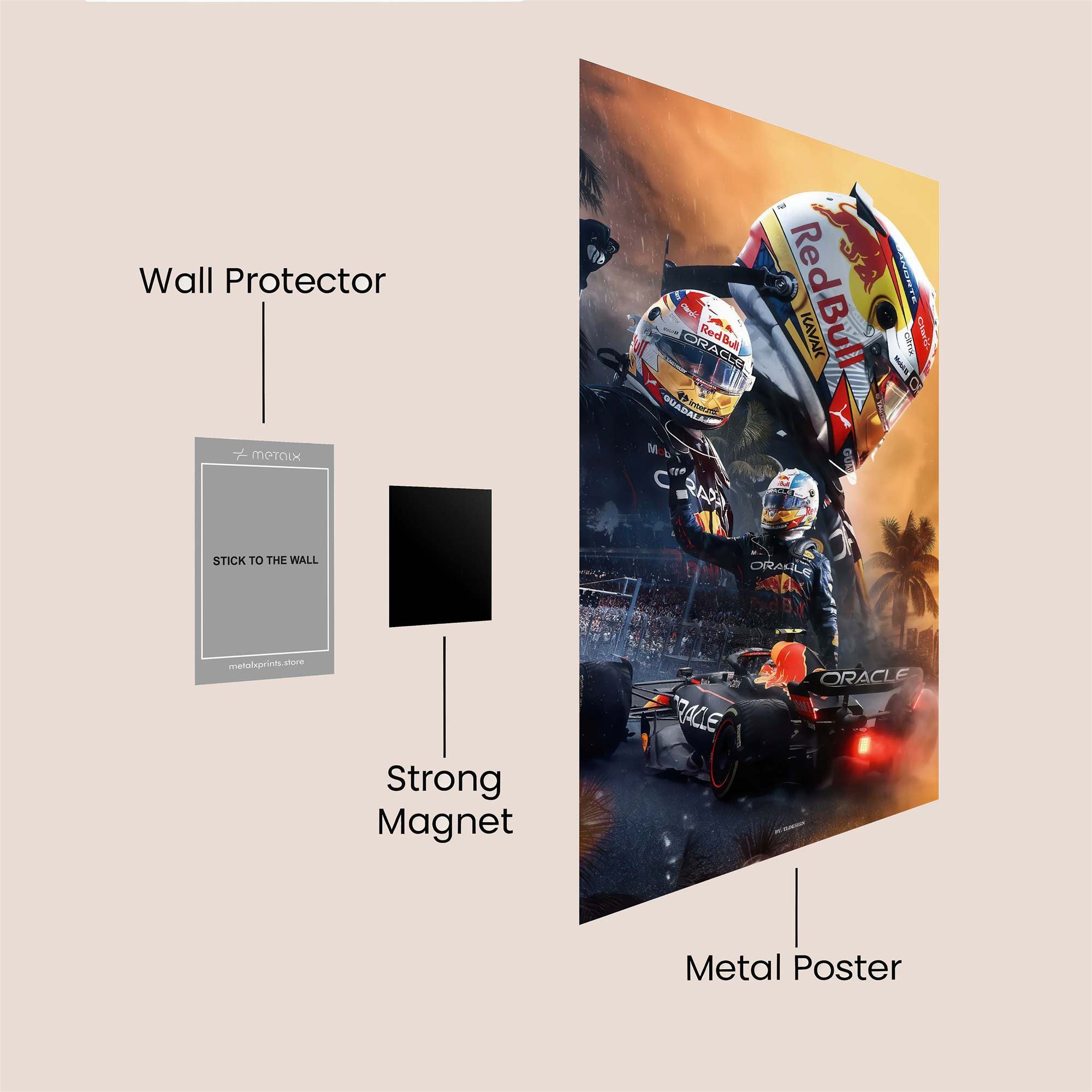 Verstappen Triumphant Safe Wall Magnetic / M