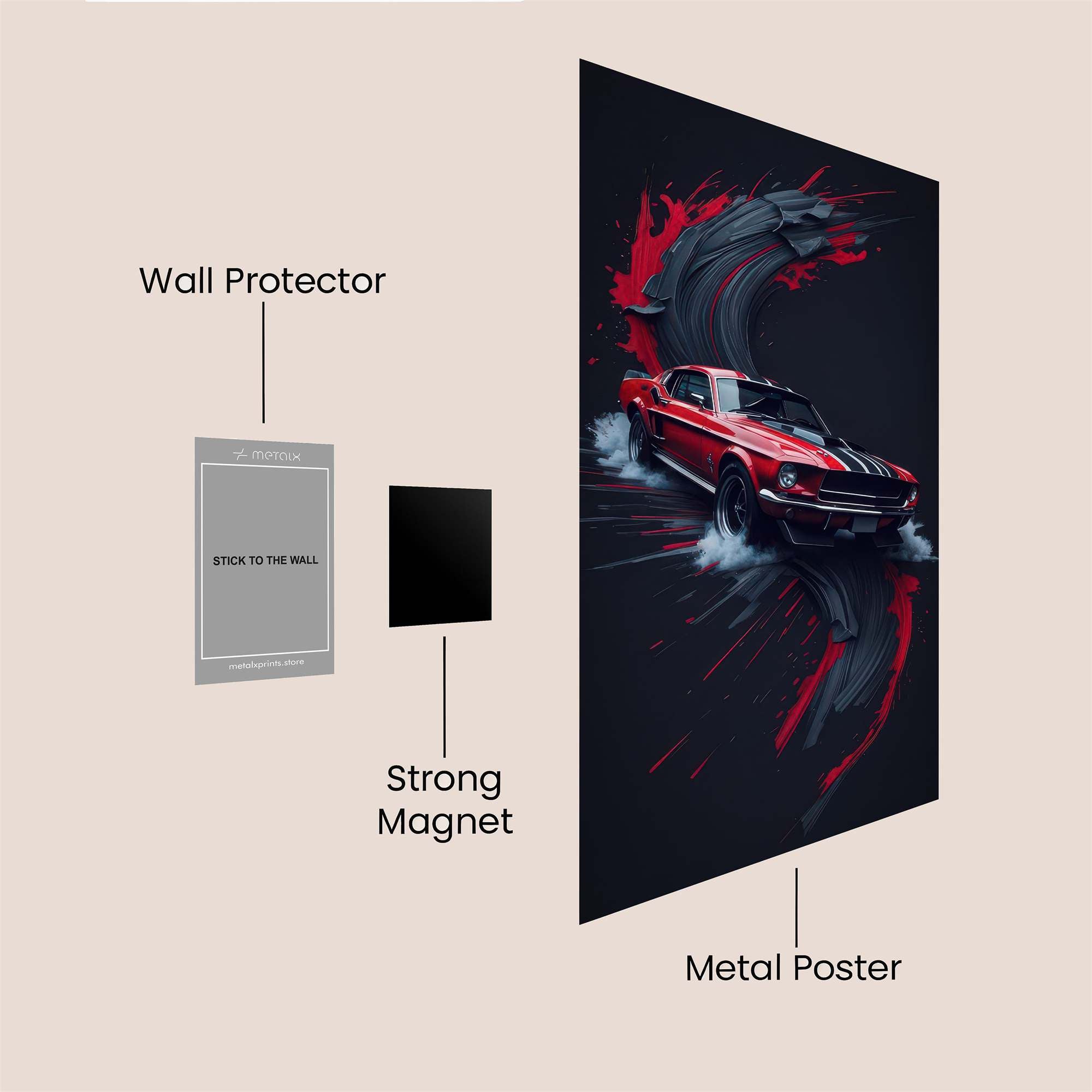 Mustang Menace Safe Wall Magnetic / M