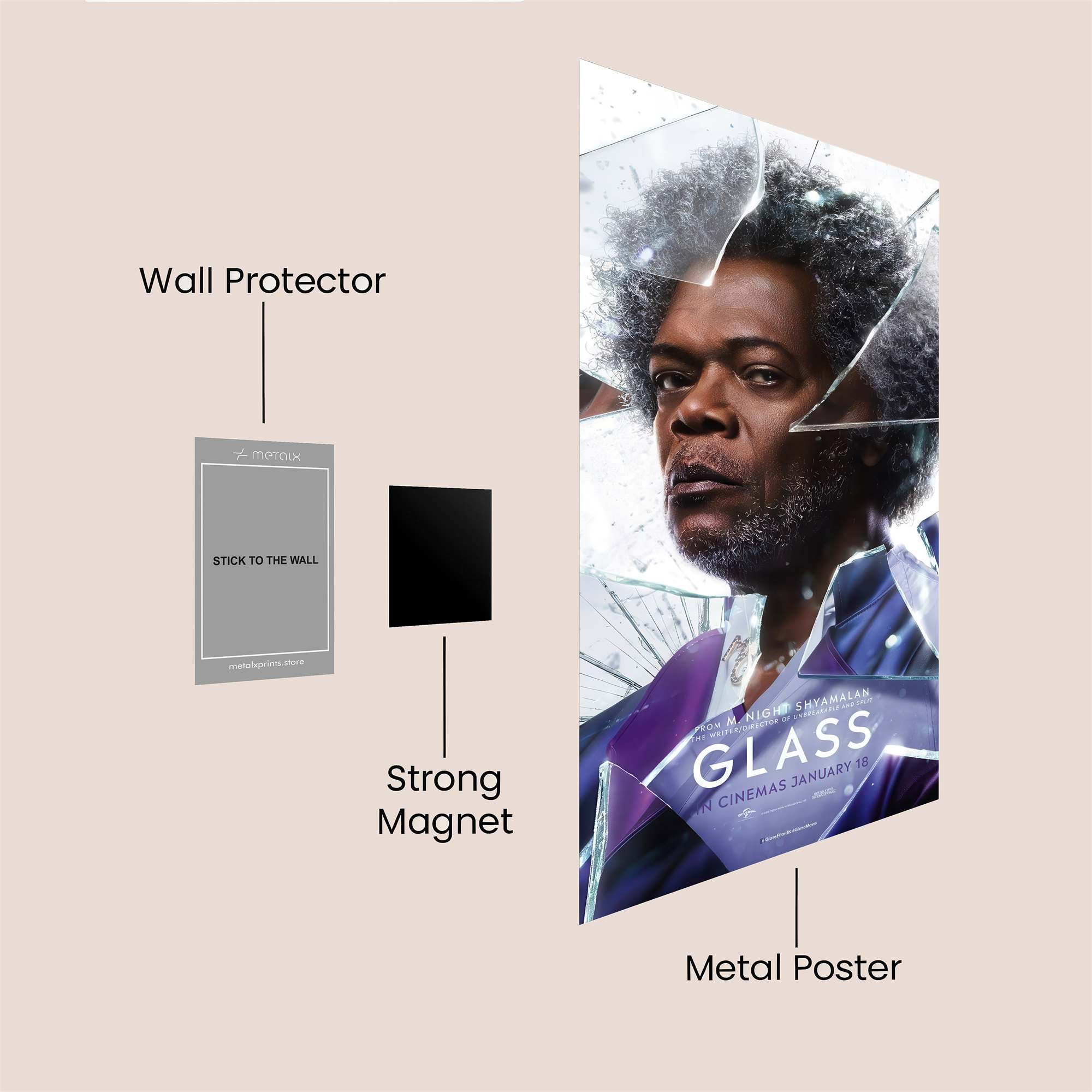 Elijah Shattered Safe Wall Magnetic / M