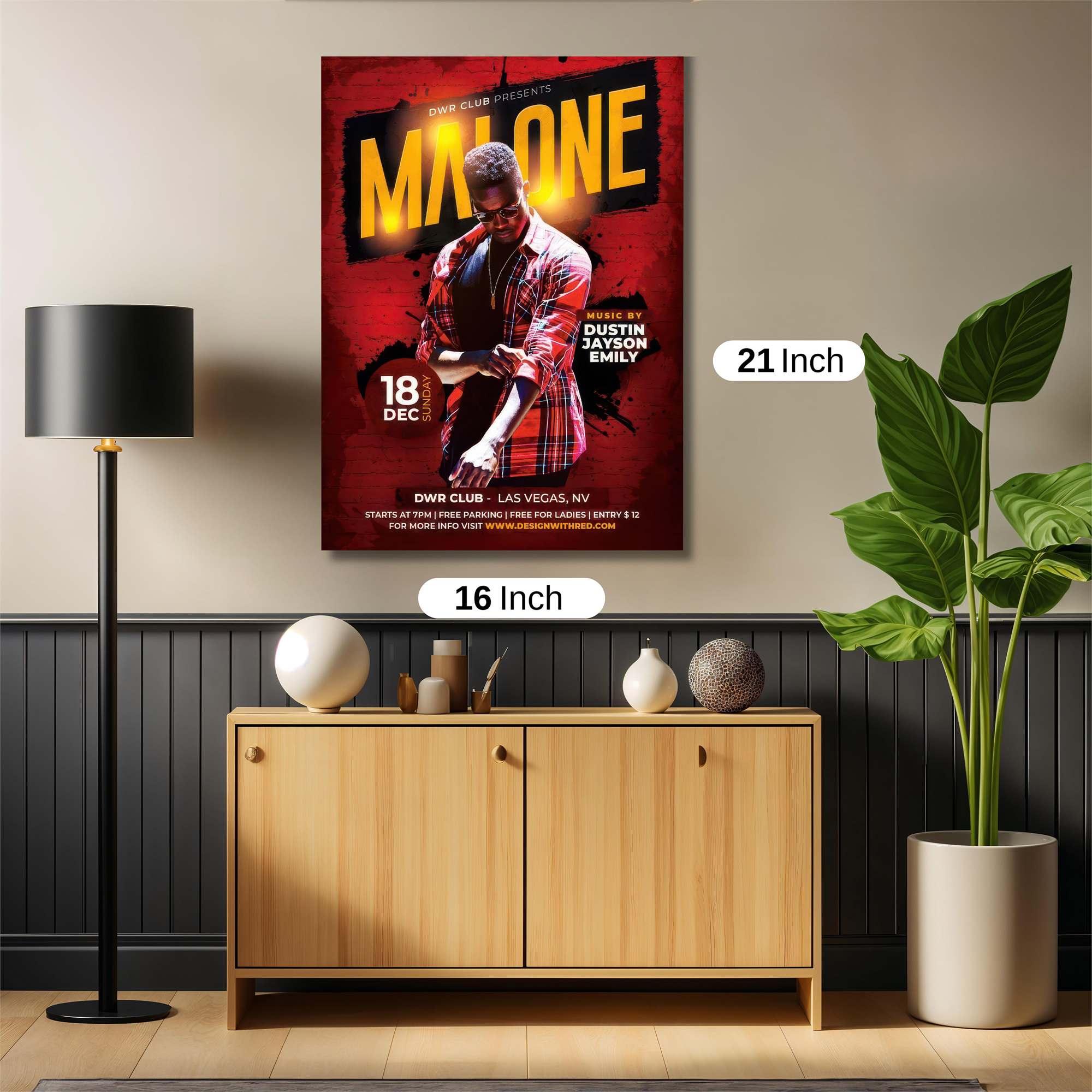 Malone Vibe Safe Wall Magnetic / M