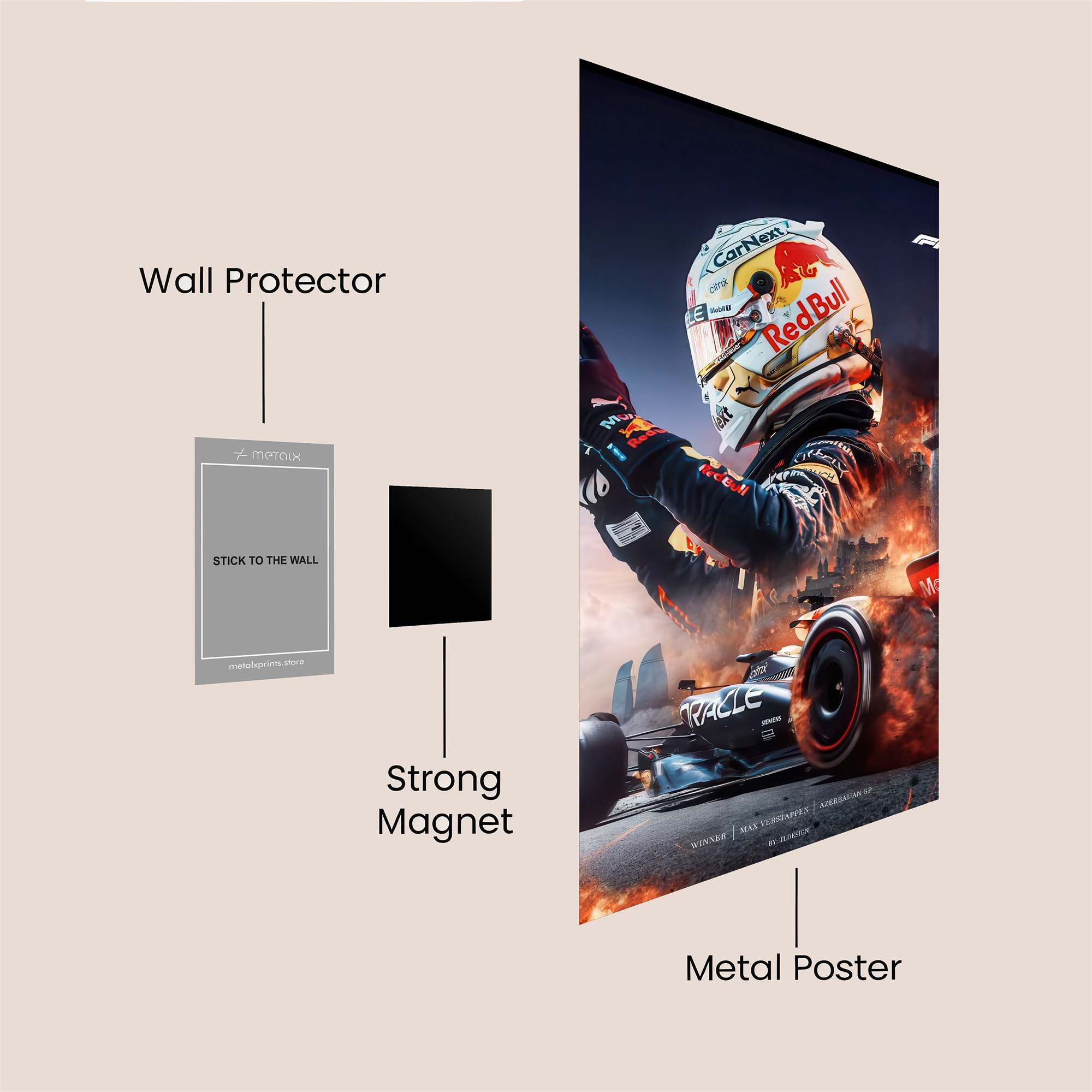 Verstappen Fiery Safe Wall Magnetic / M