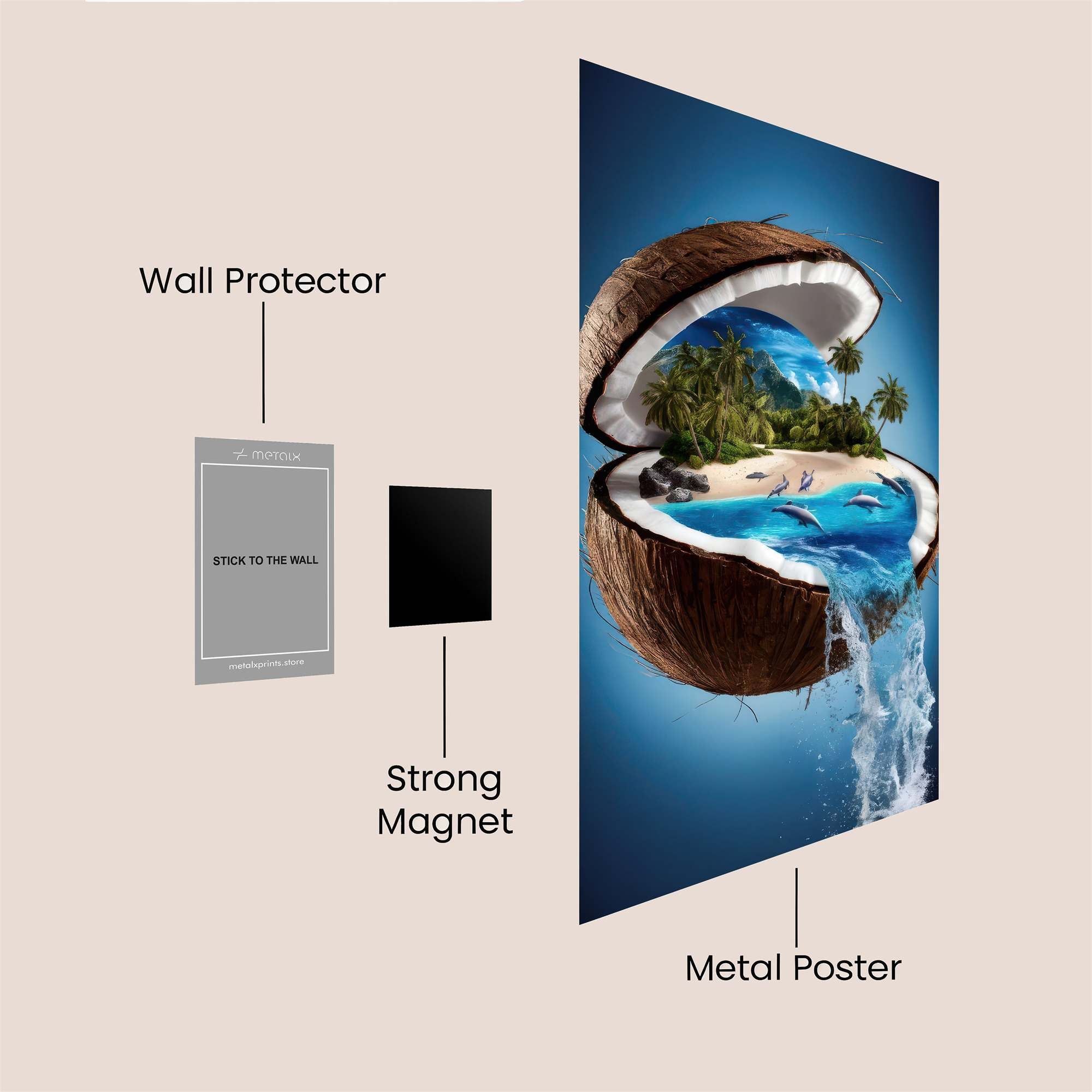 Coconut Paradise Safe Wall Magnetic / M