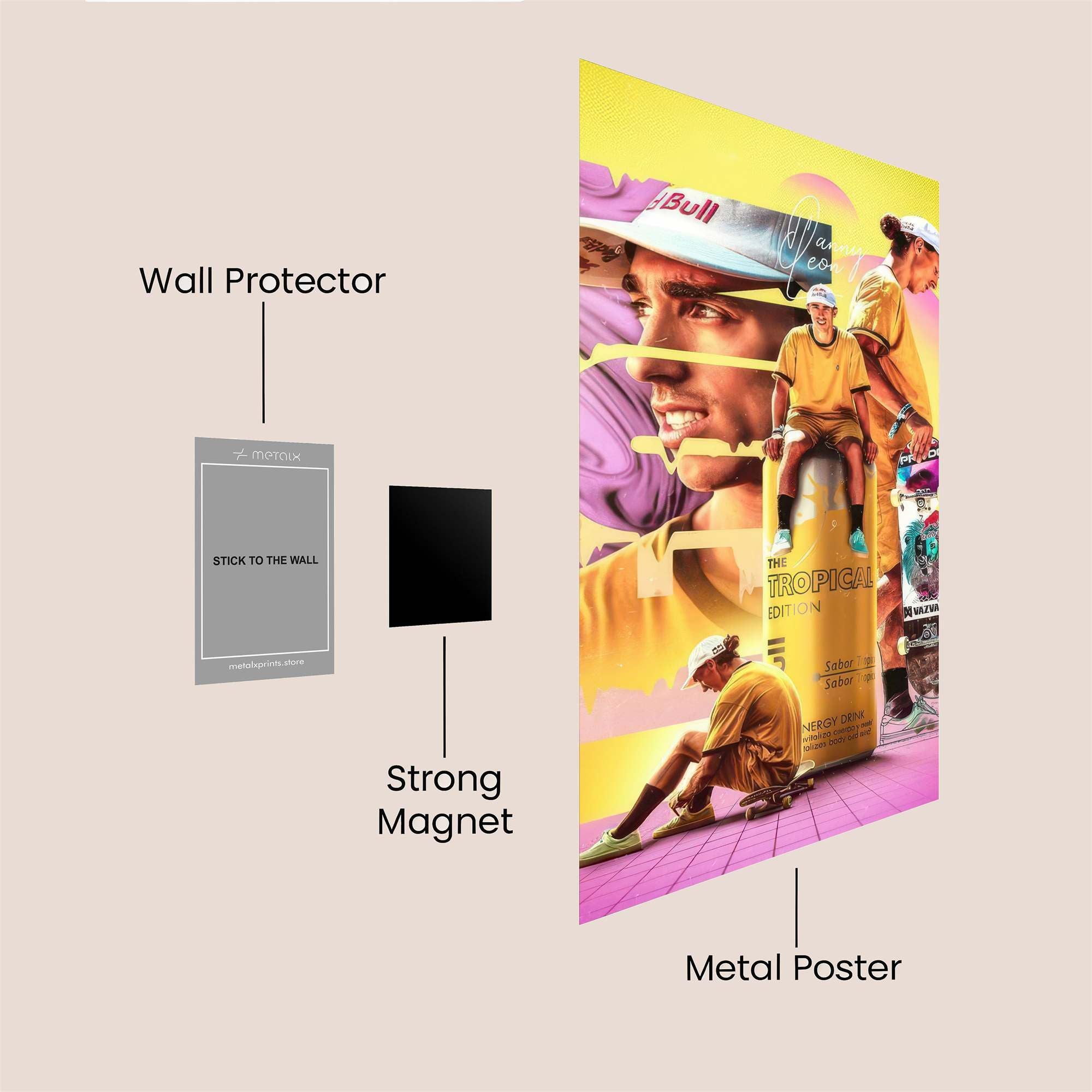 Skateboard Euphoria Safe Wall Magnetic / M