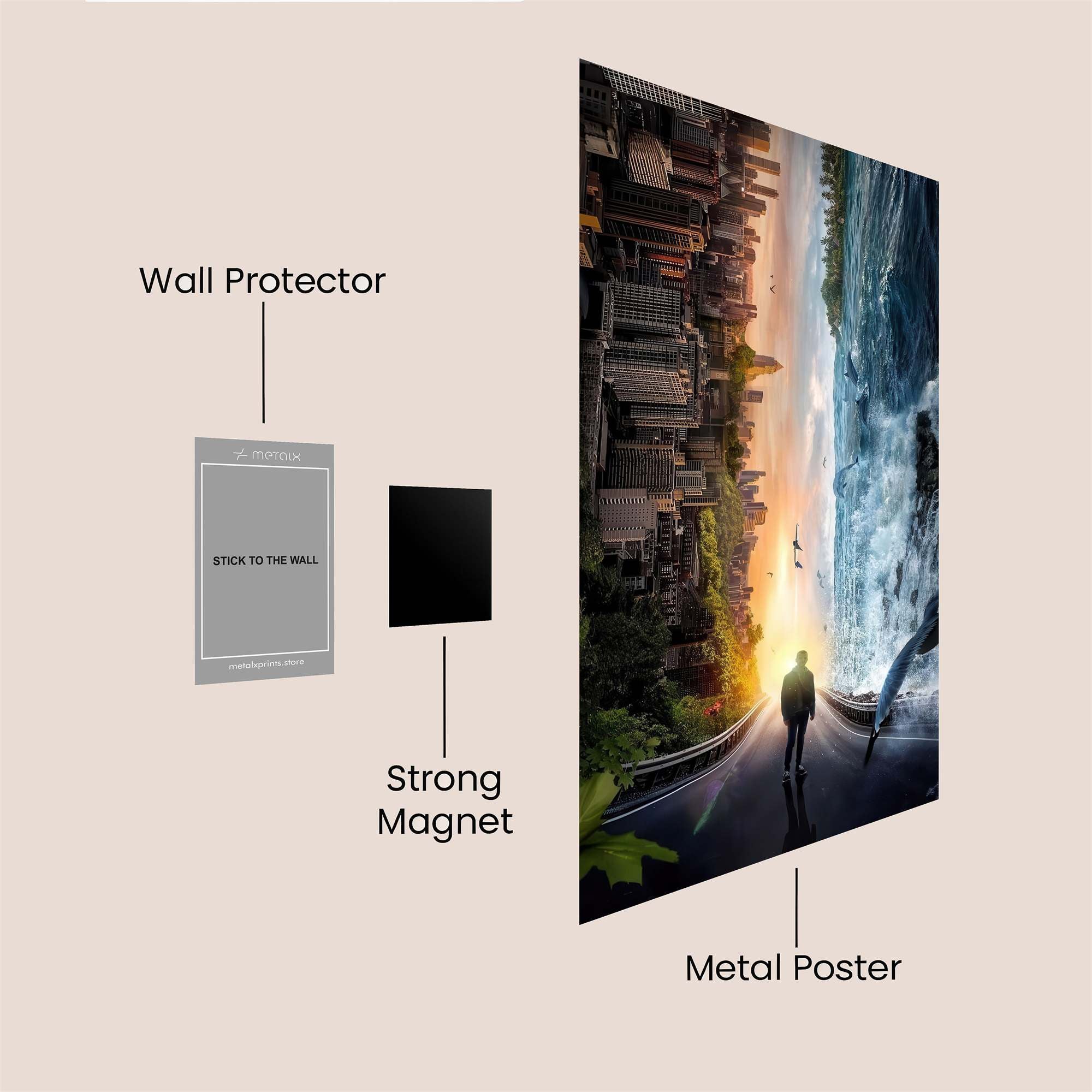 City Tsunami Safe Wall Magnetic / M