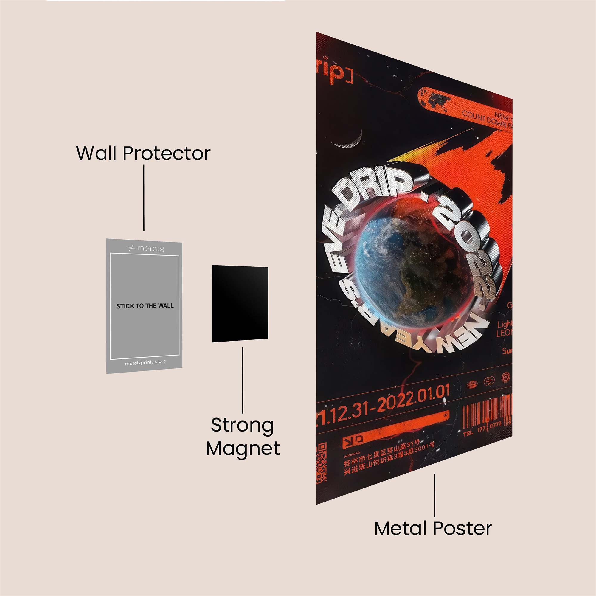 New Year's Eve Extravaganza Safe Wall Magnetic / M