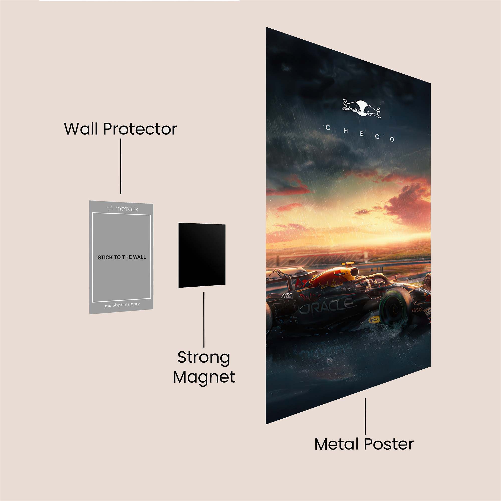 Checo Sunset Safe Wall Magnetic / M