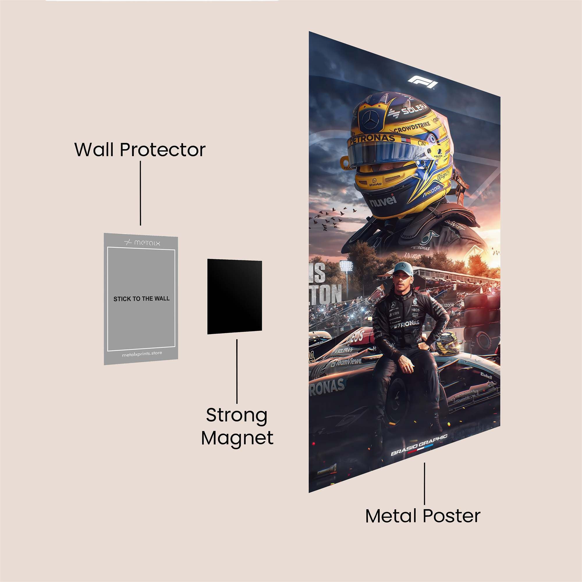 Lewis Hamilton - Velocity Safe Wall Magnetic / M