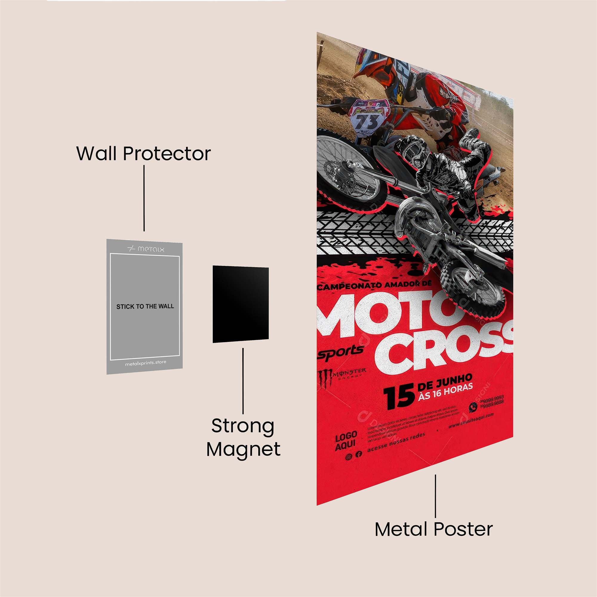 MotoCross Frenzy Safe Wall Magnetic / M