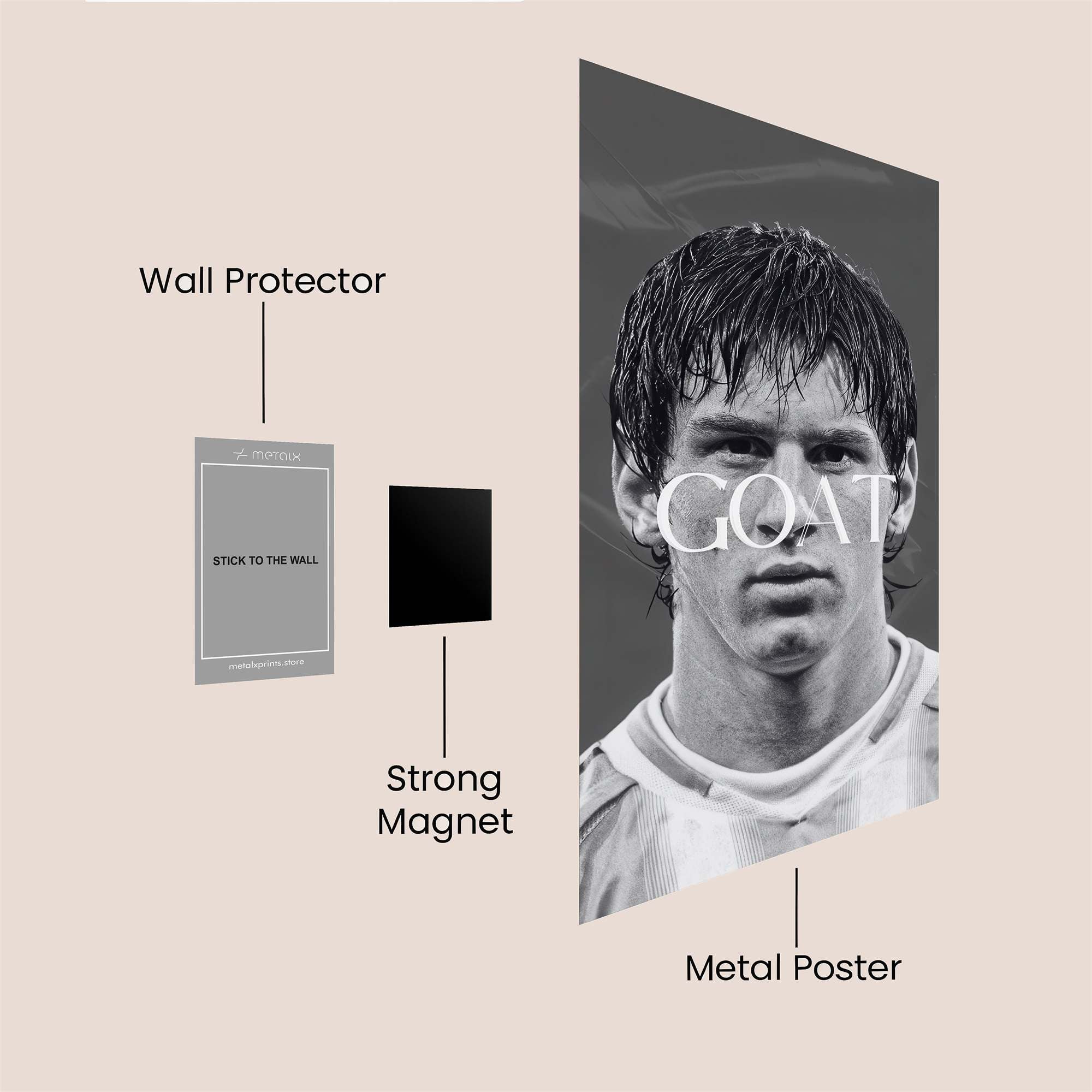Messi Majestic Safe Wall Magnetic / M