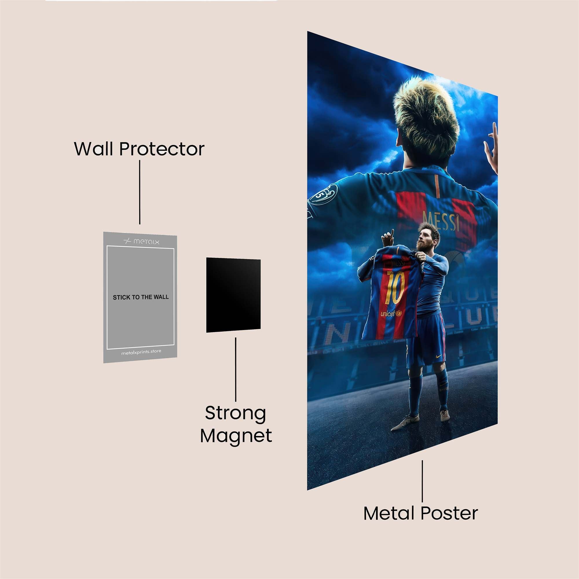 Messi Triumphant Safe Wall Magnetic / M