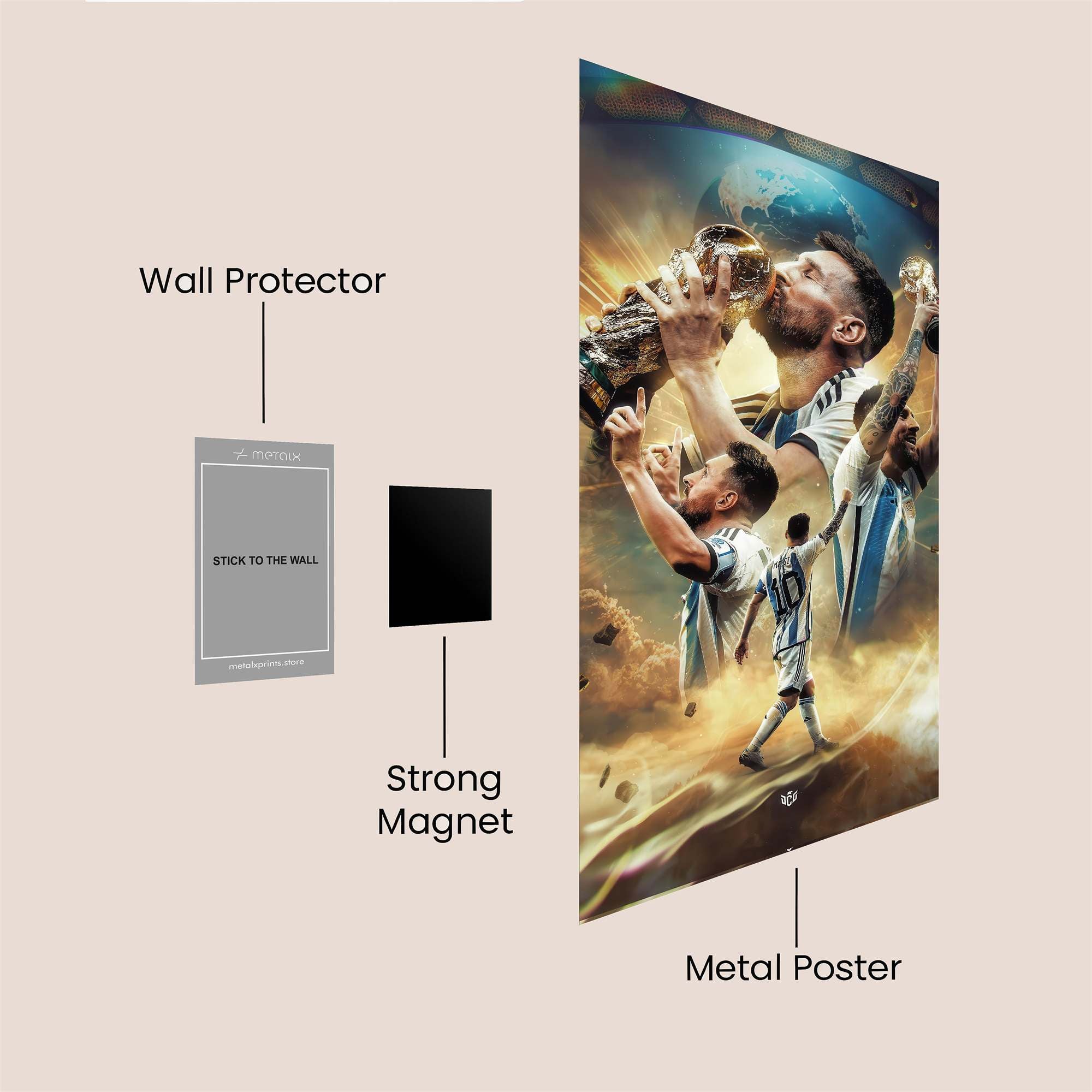 Messi Triumphant Safe Wall Magnetic / M