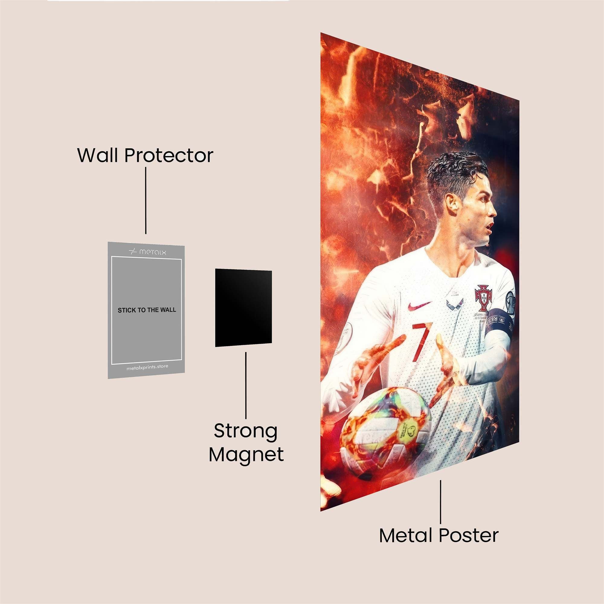 Ronaldo Fiery Safe Wall Magnetic / M