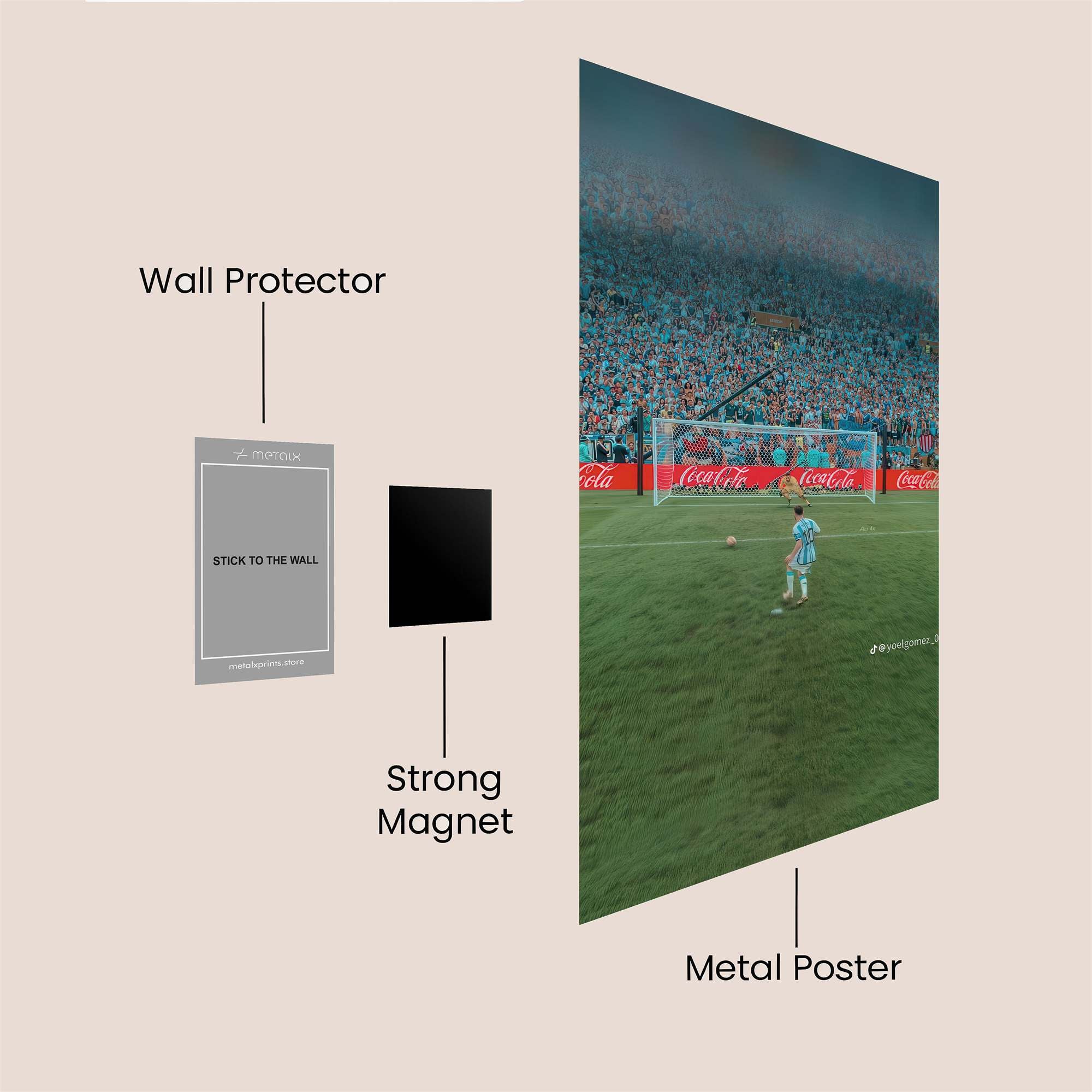 Messi Triumphant Safe Wall Magnetic / M