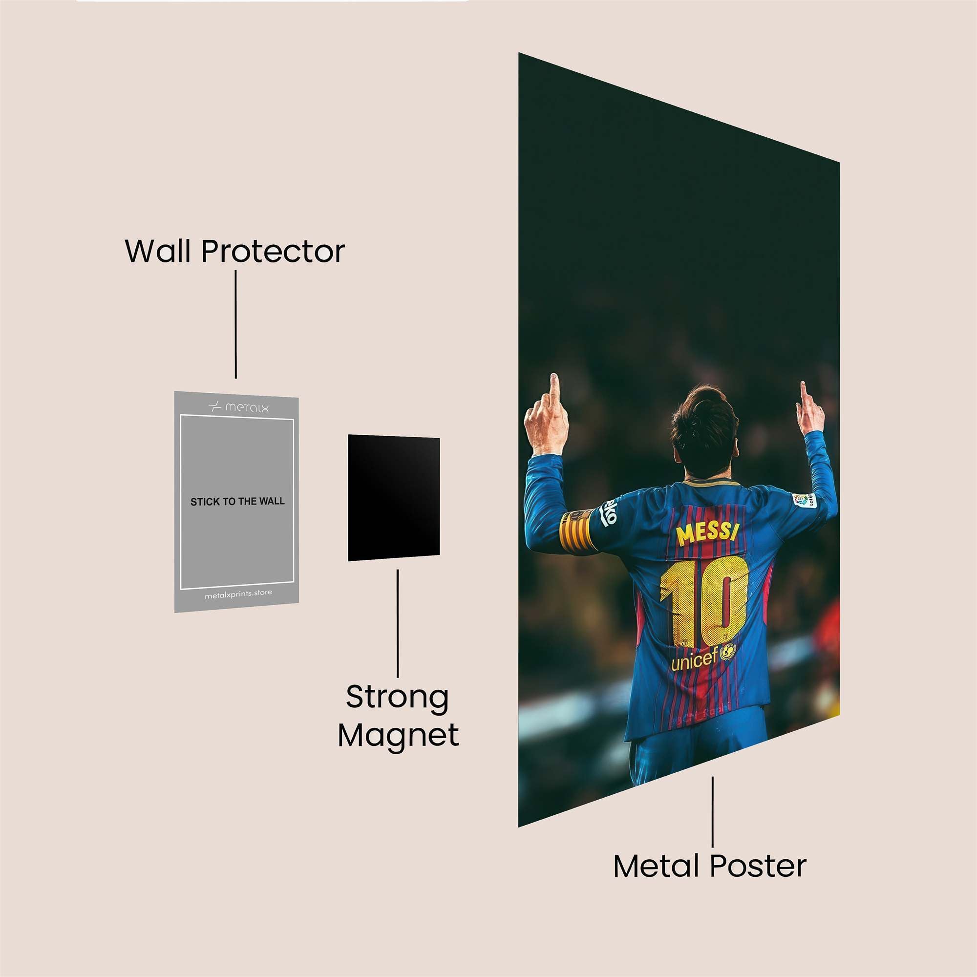 Messi Triumphant Safe Wall Magnetic / M