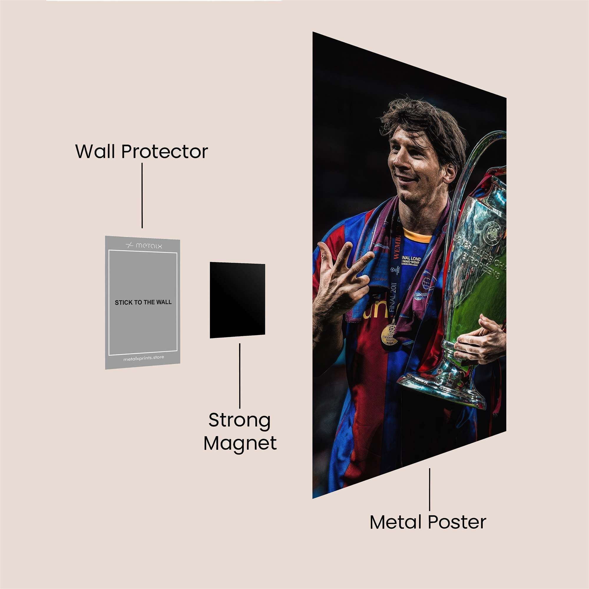 Messi Triumphant Safe Wall Magnetic / M