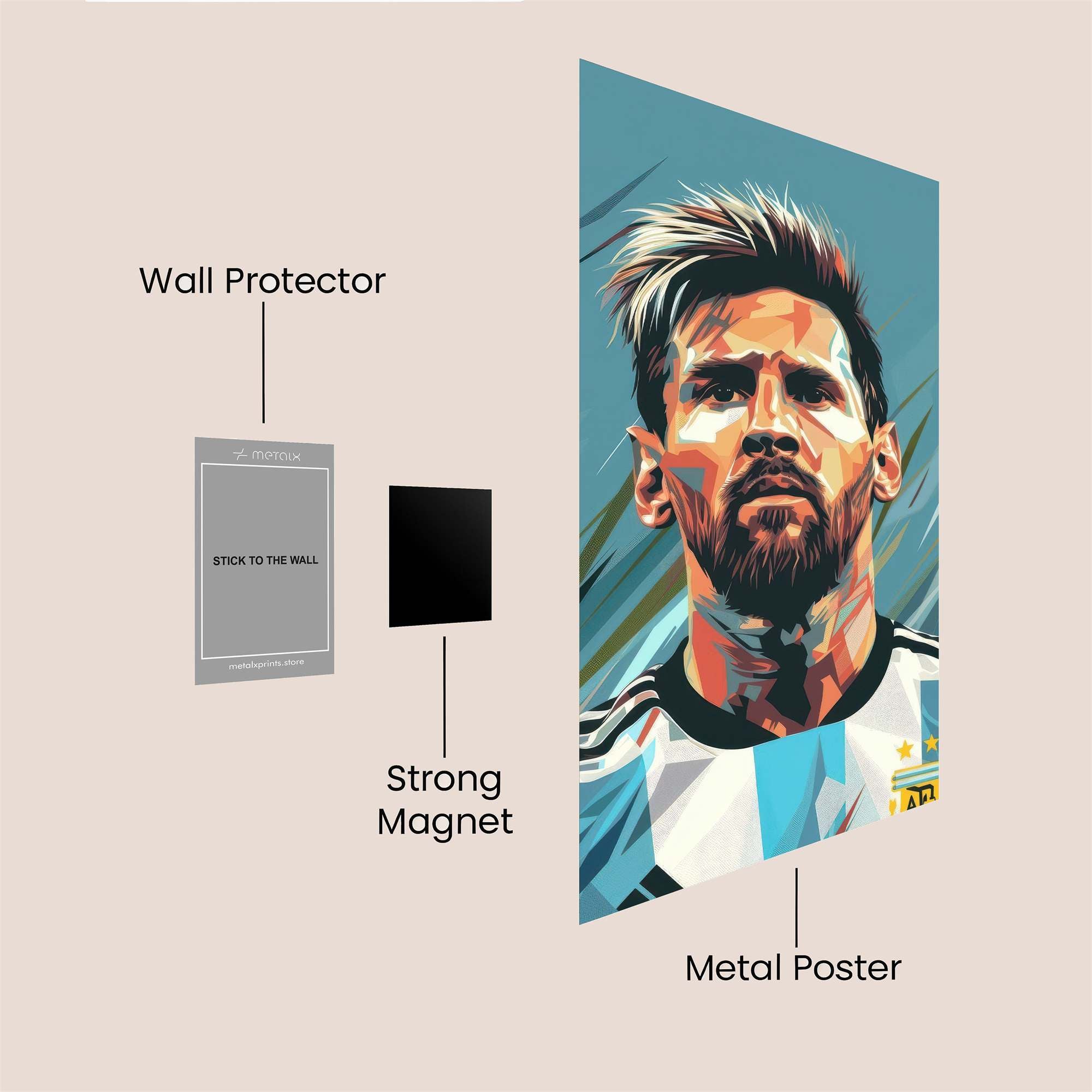 Messi Majestic Safe Wall Magnetic / M