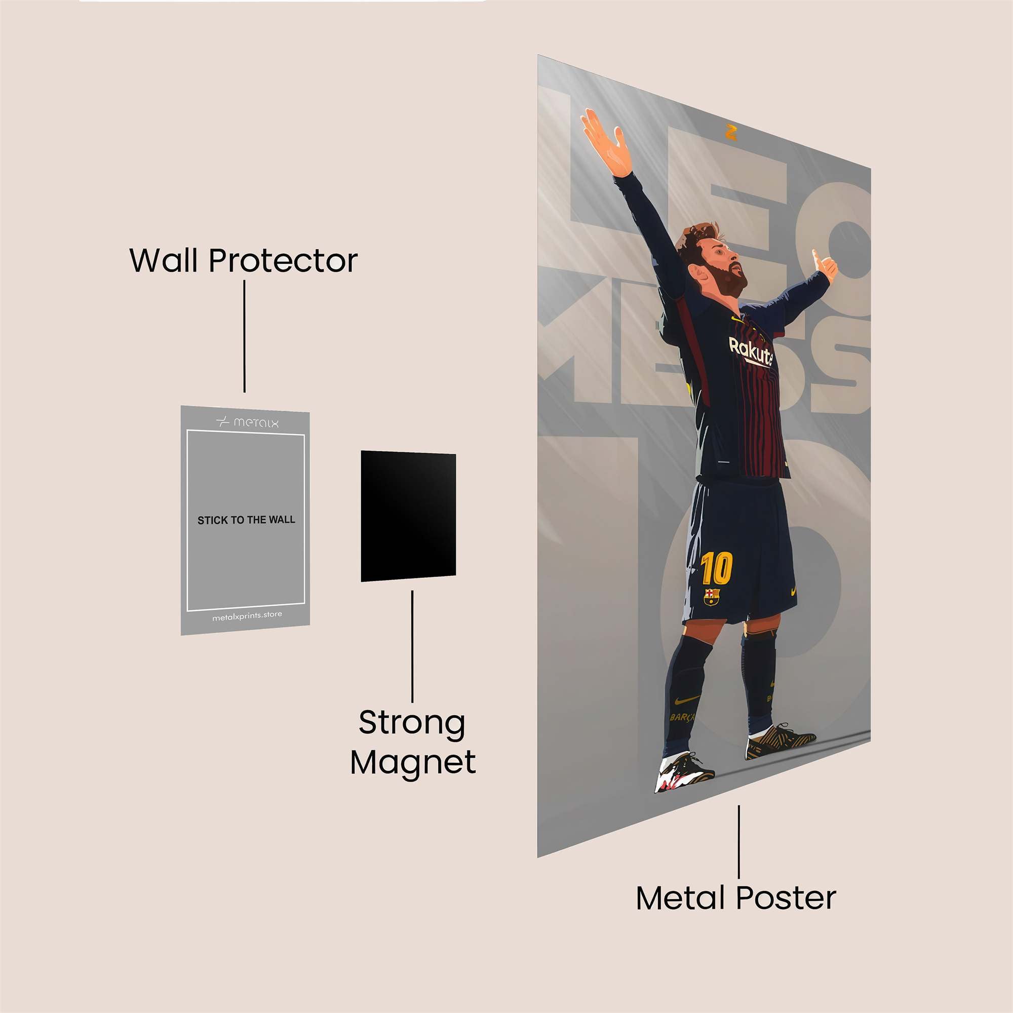 Messi Triumphant Safe Wall Magnetic / M