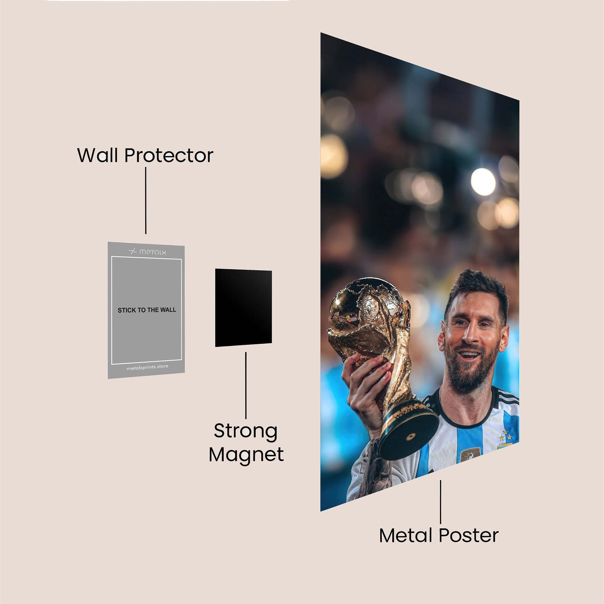 Messi Triumphant Safe Wall Magnetic / M