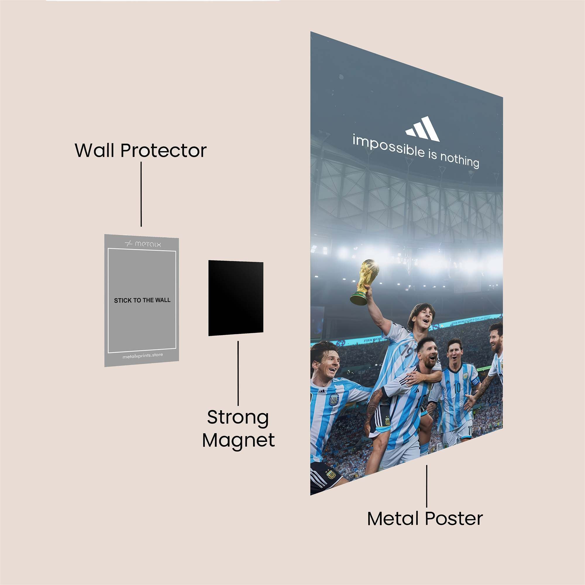 Messi Triumphant Safe Wall Magnetic / M