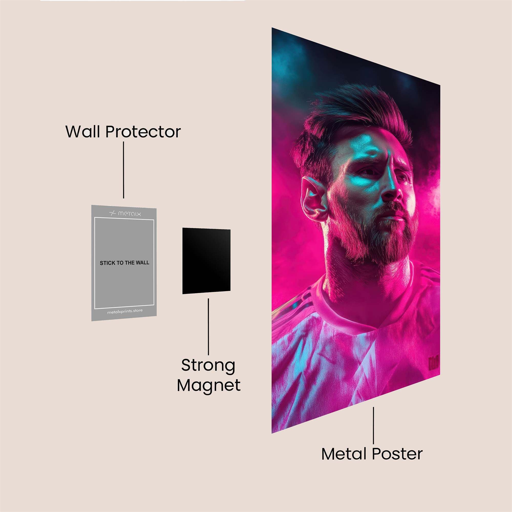 Messi Radiance Safe Wall Magnetic / M
