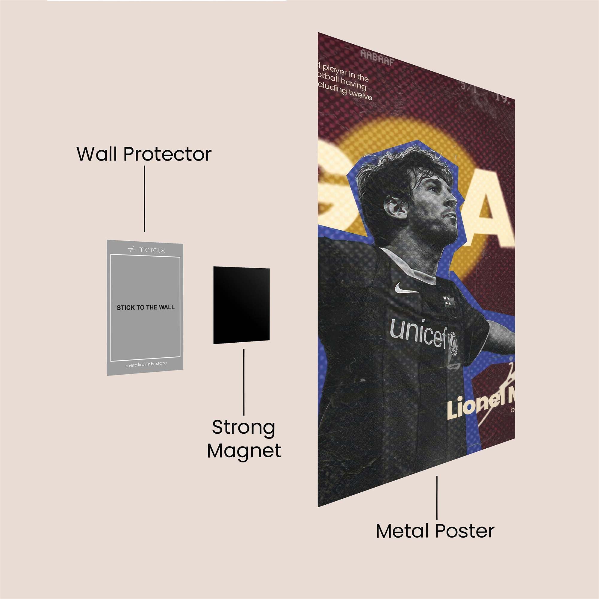 Messi Majestic Safe Wall Magnetic / M