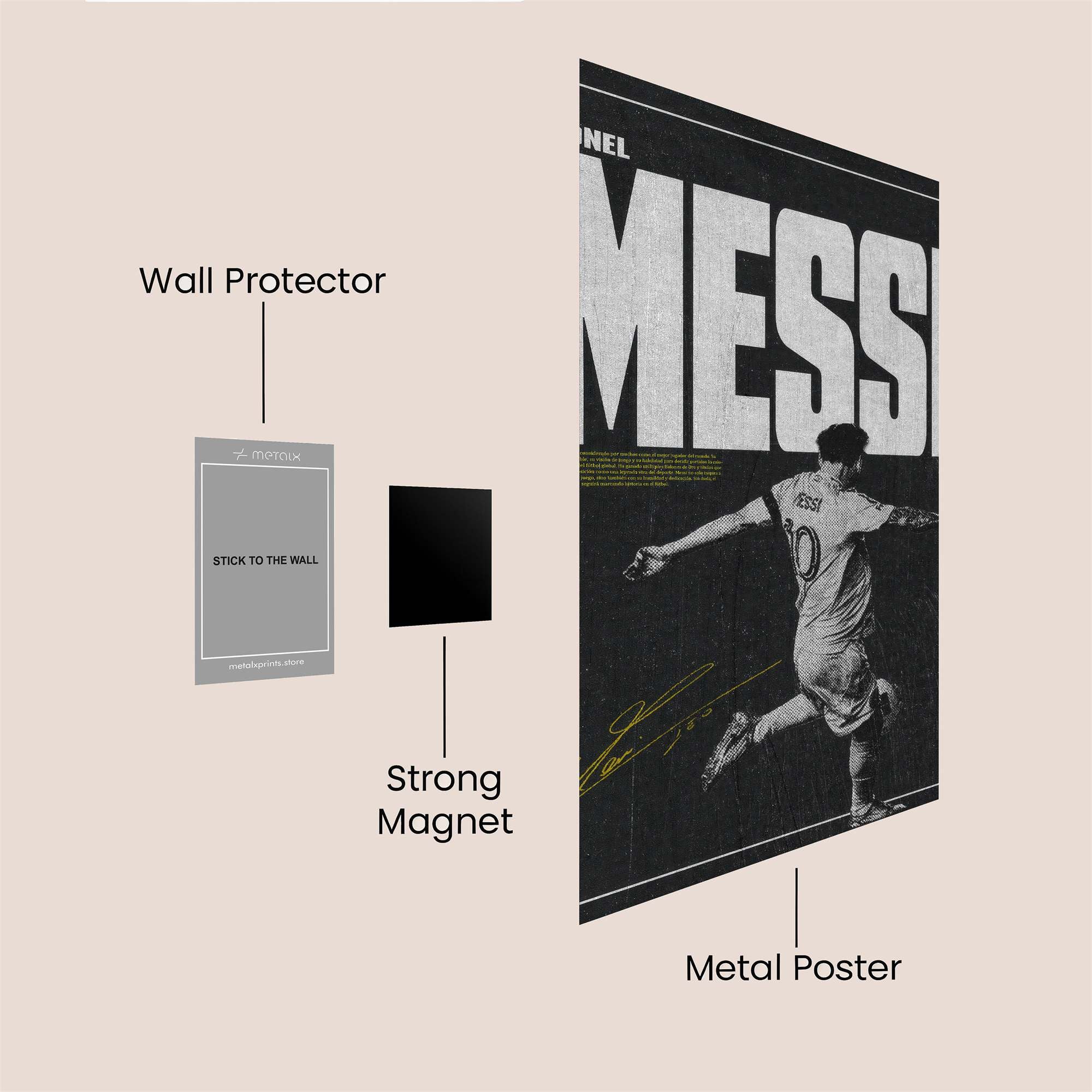 Messi Majestic Safe Wall Magnetic / M