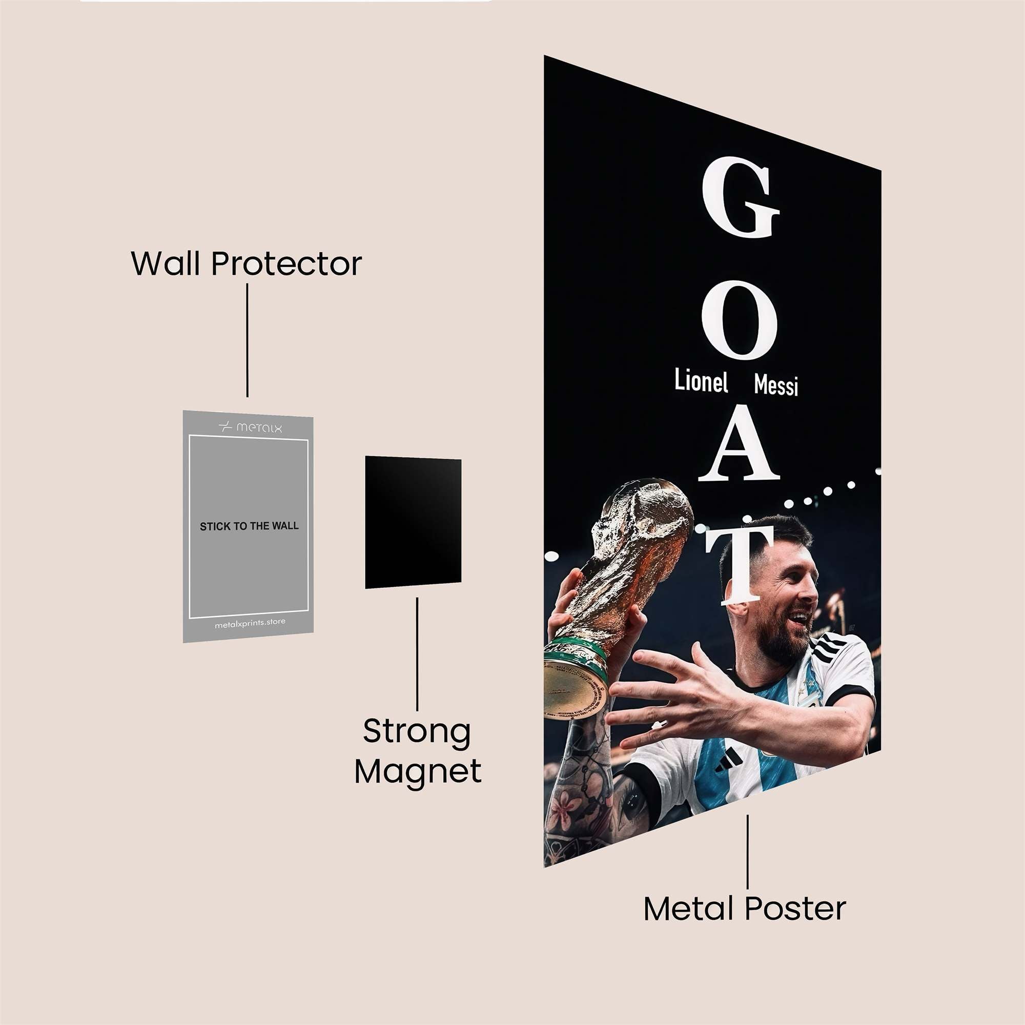 Messi Triumphant Safe Wall Magnetic / M