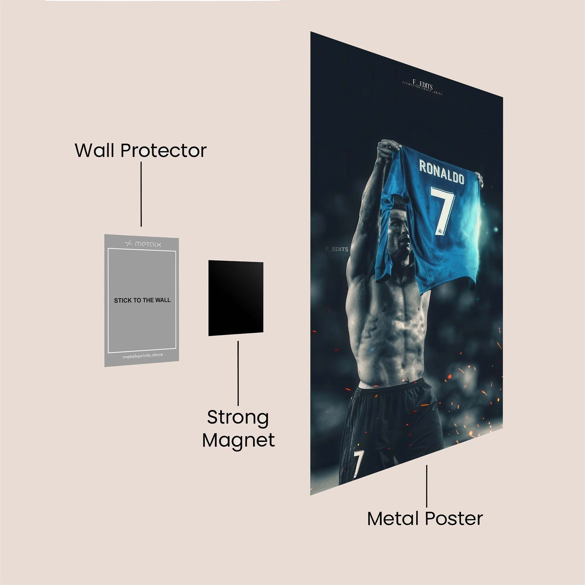 Ronaldo Radiant Safe Wall Magnetic / M