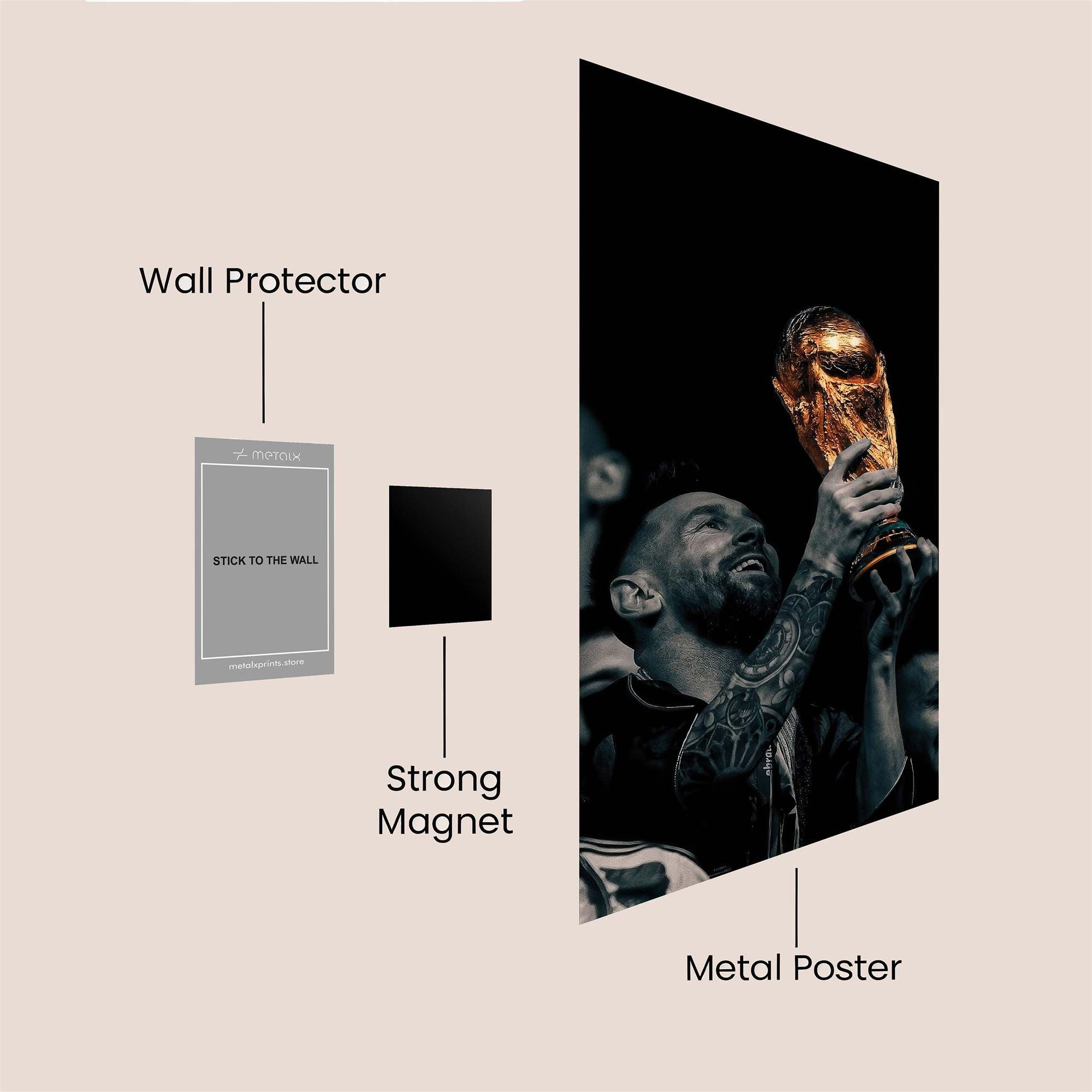 Messi Triumphant Safe Wall Magnetic / M
