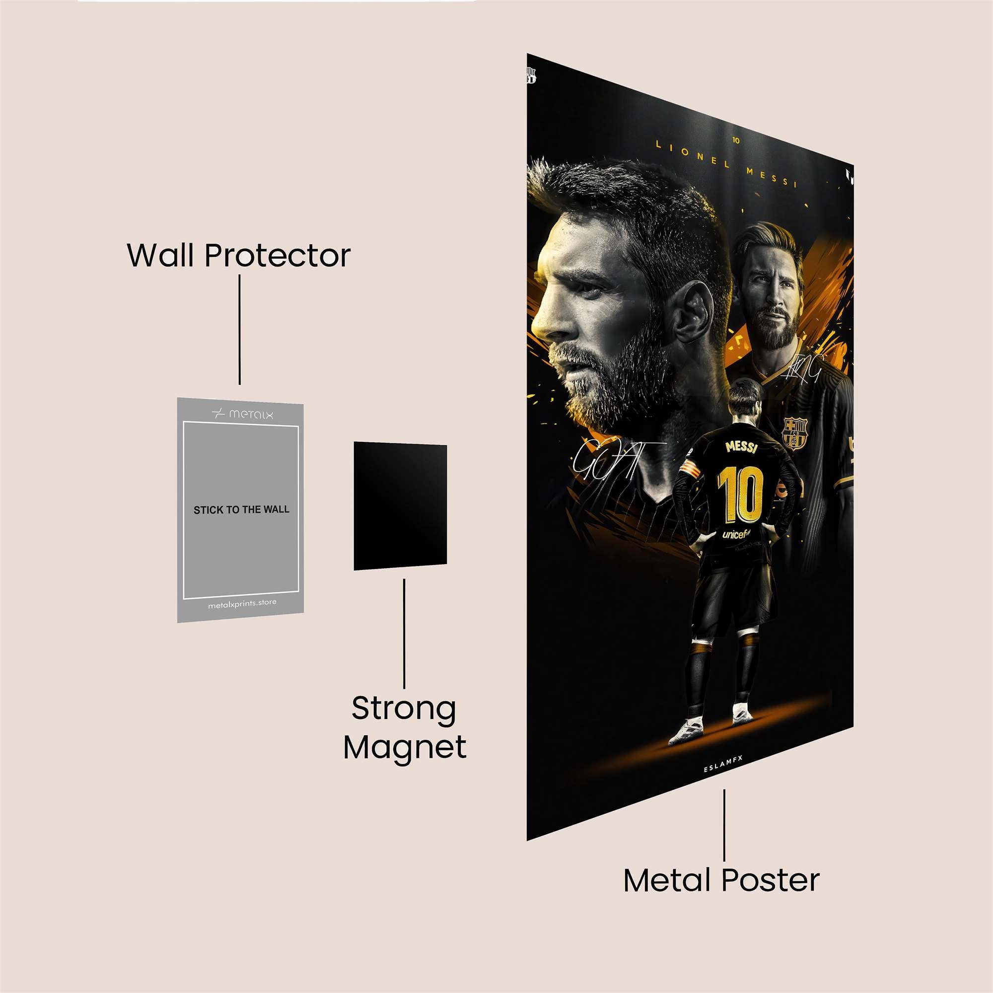 Messi Majestic Safe Wall Magnetic / M
