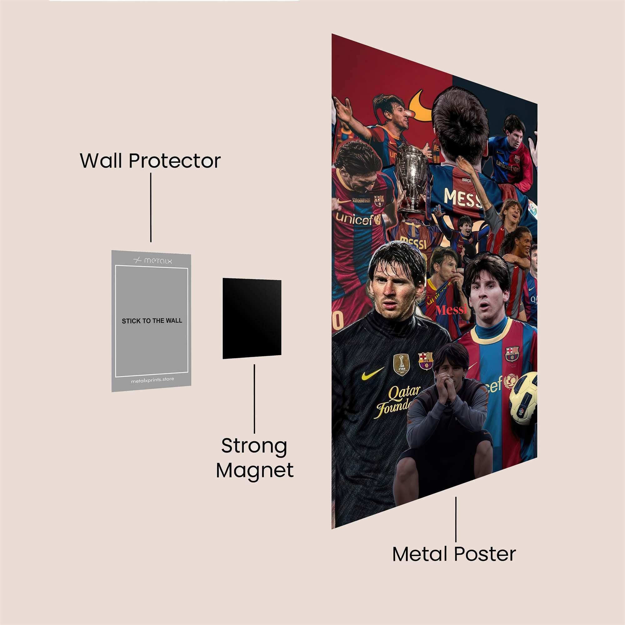 Messi Triumphant Safe Wall Magnetic / M