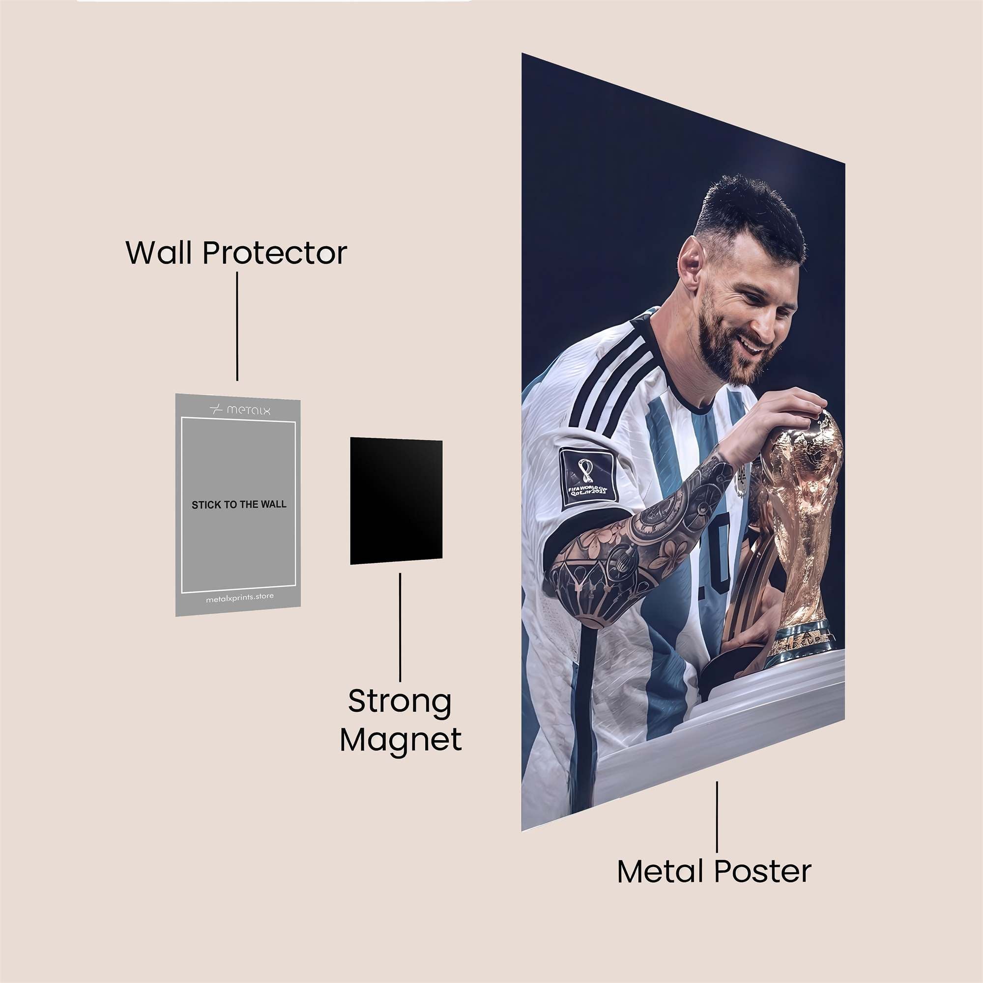 Messi Triumphant Safe Wall Magnetic / M