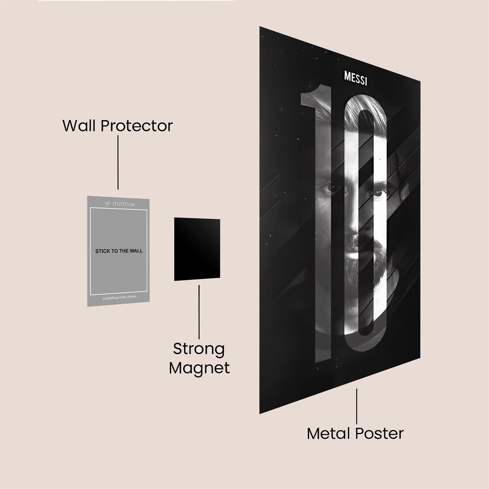 Messi Majestic Safe Wall Magnetic / M